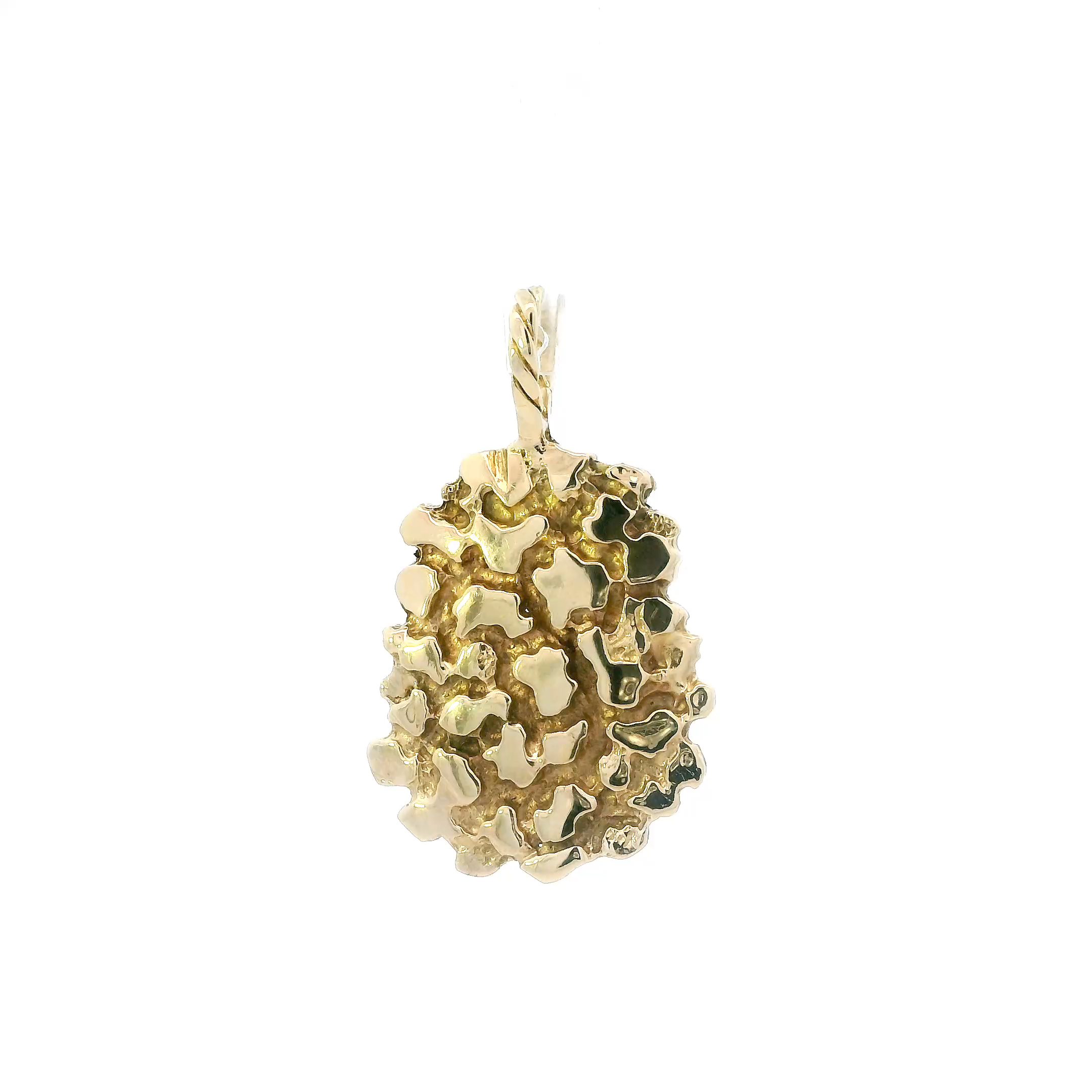 14K Yellow Gold Large Nugget Pendant