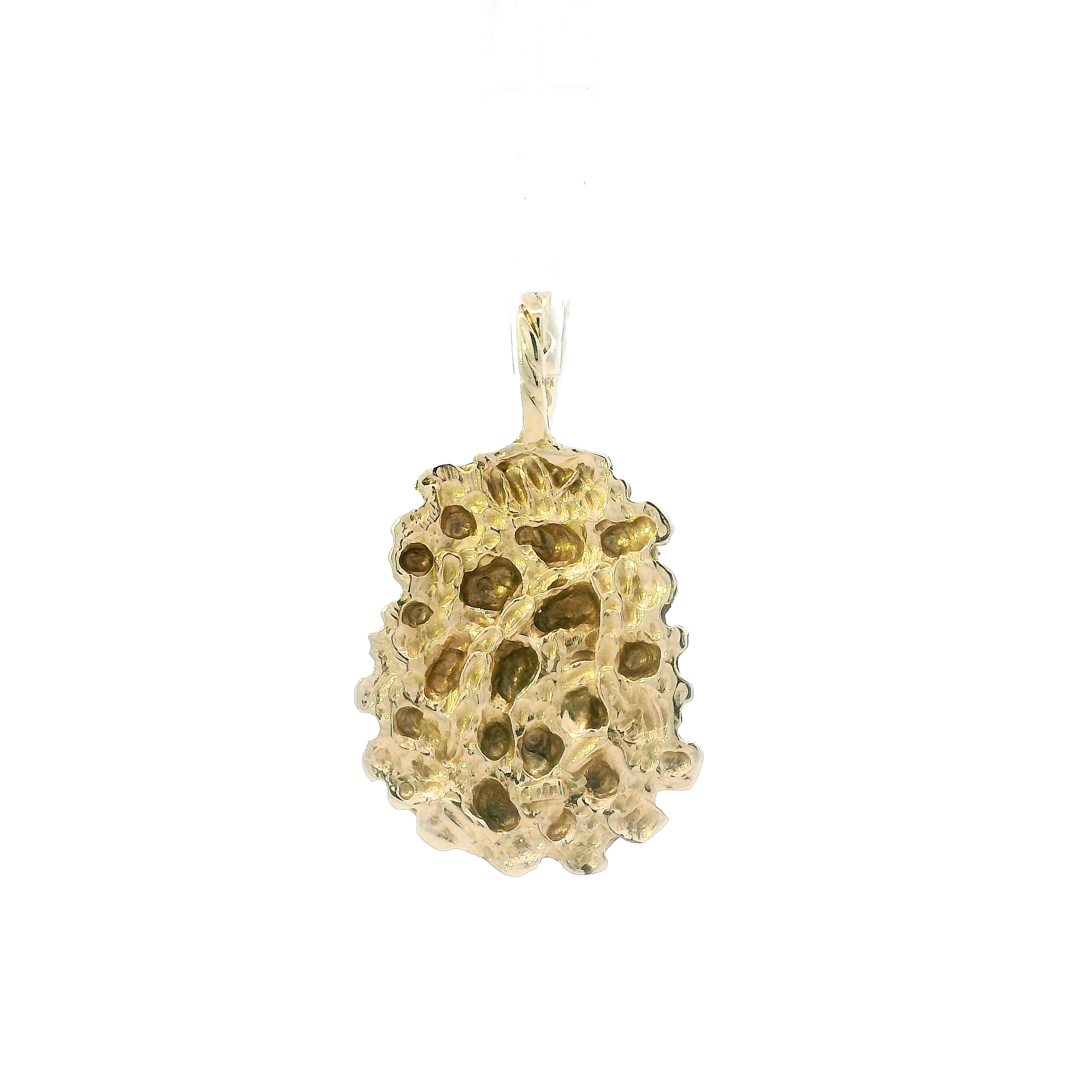14K Yellow Gold Large Nugget Pendant