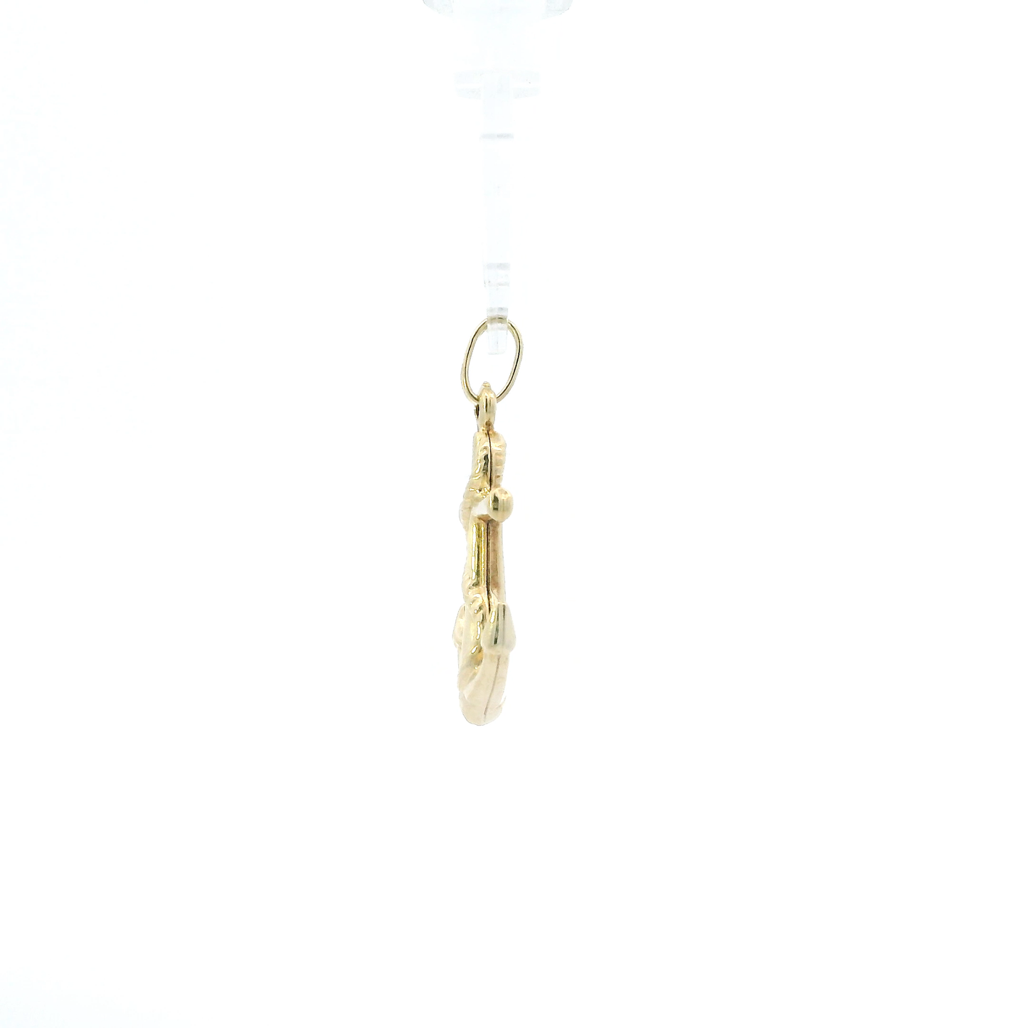 14K Yellow Gold Religious Anchor Pendant