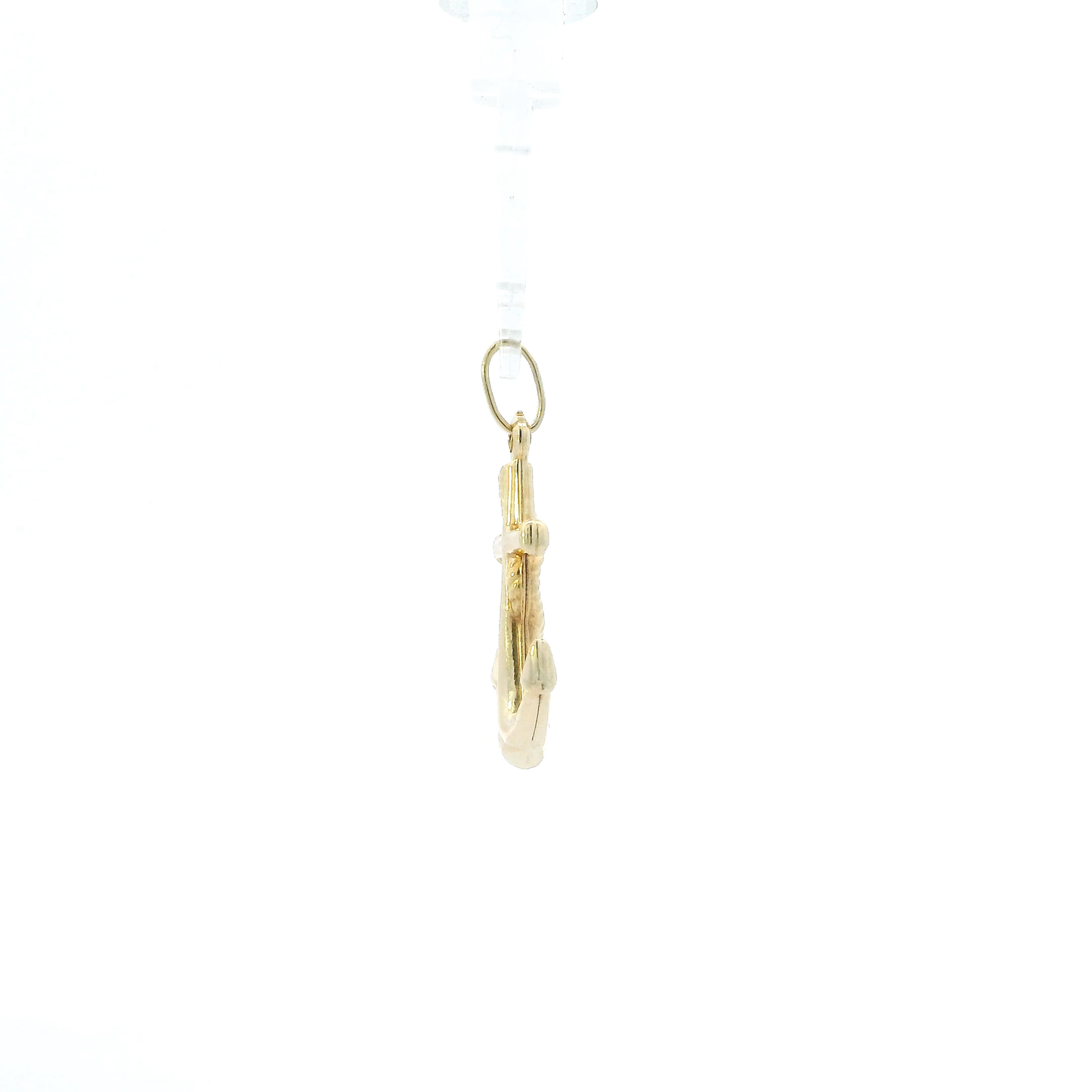 14K Yellow Gold Religious Anchor Pendant