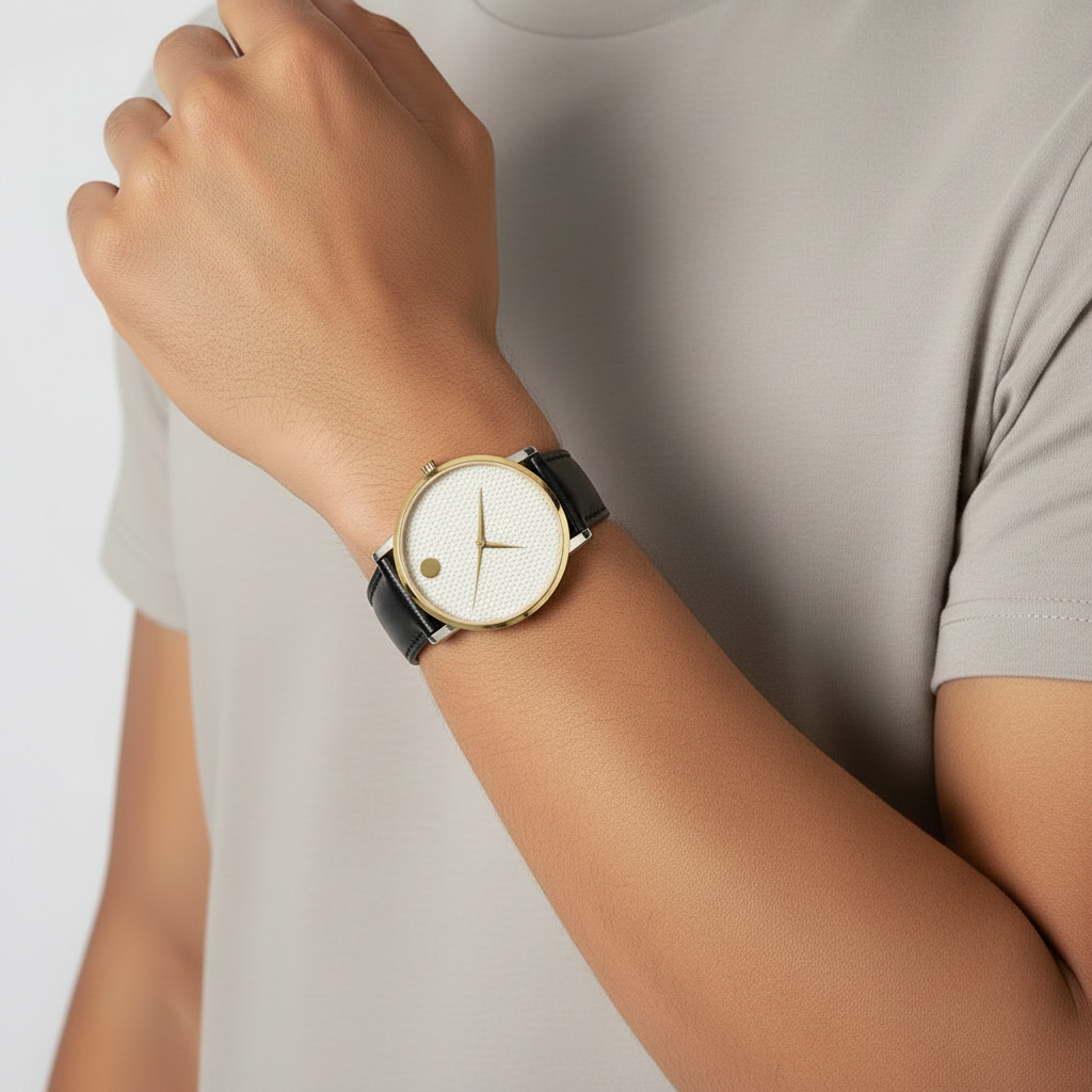 Movado Museum Dot Pattern Face Mens Wristwatch - 0607800