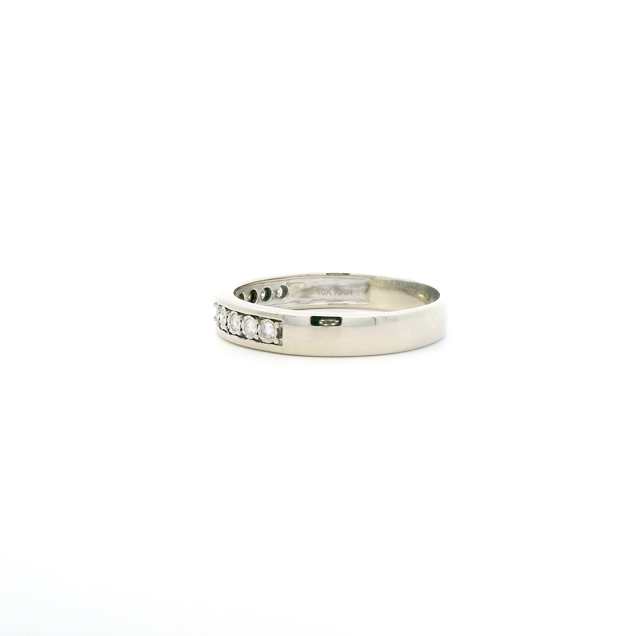 10K White Gold 15+ Size  Diamond Mens Ring - 0.33ct