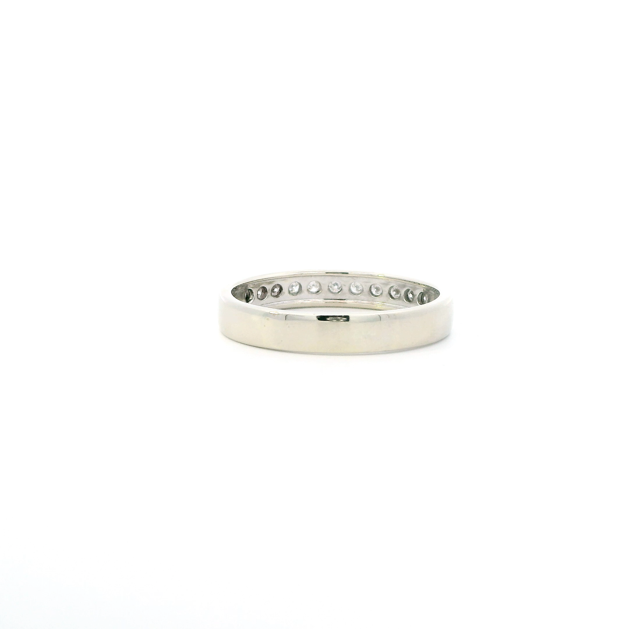 10K White Gold 15+ Size  Diamond Mens Ring - 0.33ct