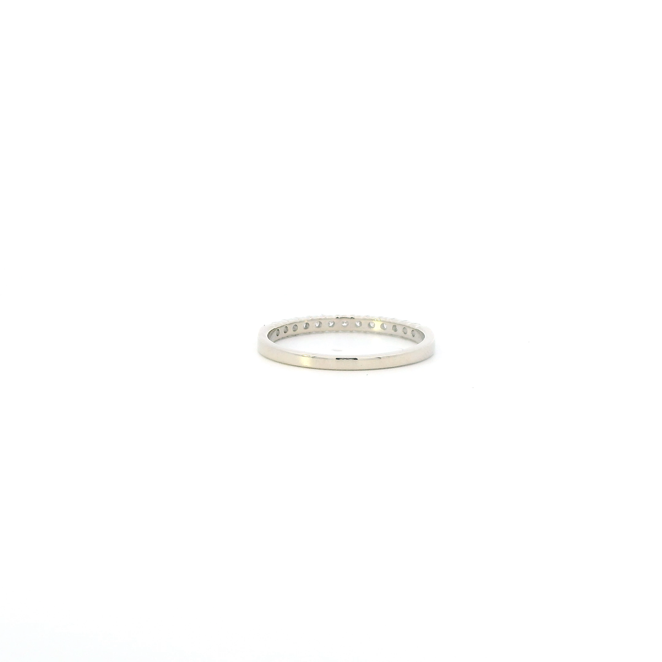 14K White Gold Diamond Womens Band Ring - 0.26ct