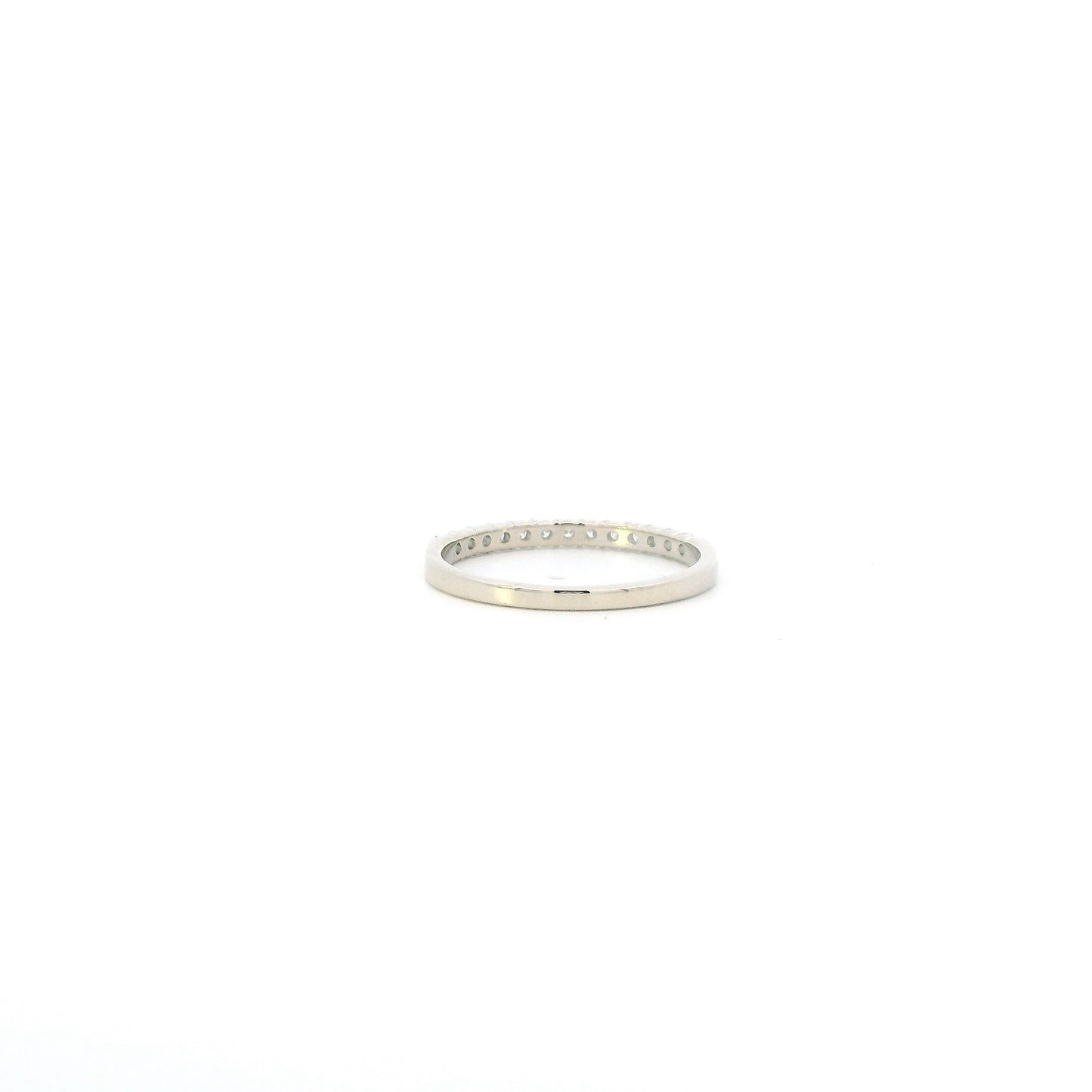 14K White Gold Diamond Womens Band Ring - 0.26ct