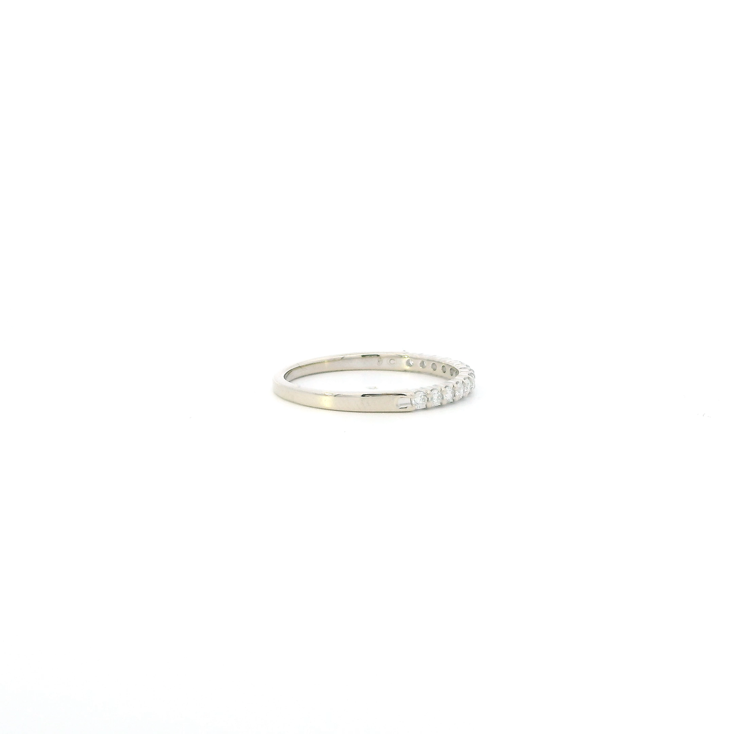 14K White Gold Diamond Womens Band Ring - 0.26ct