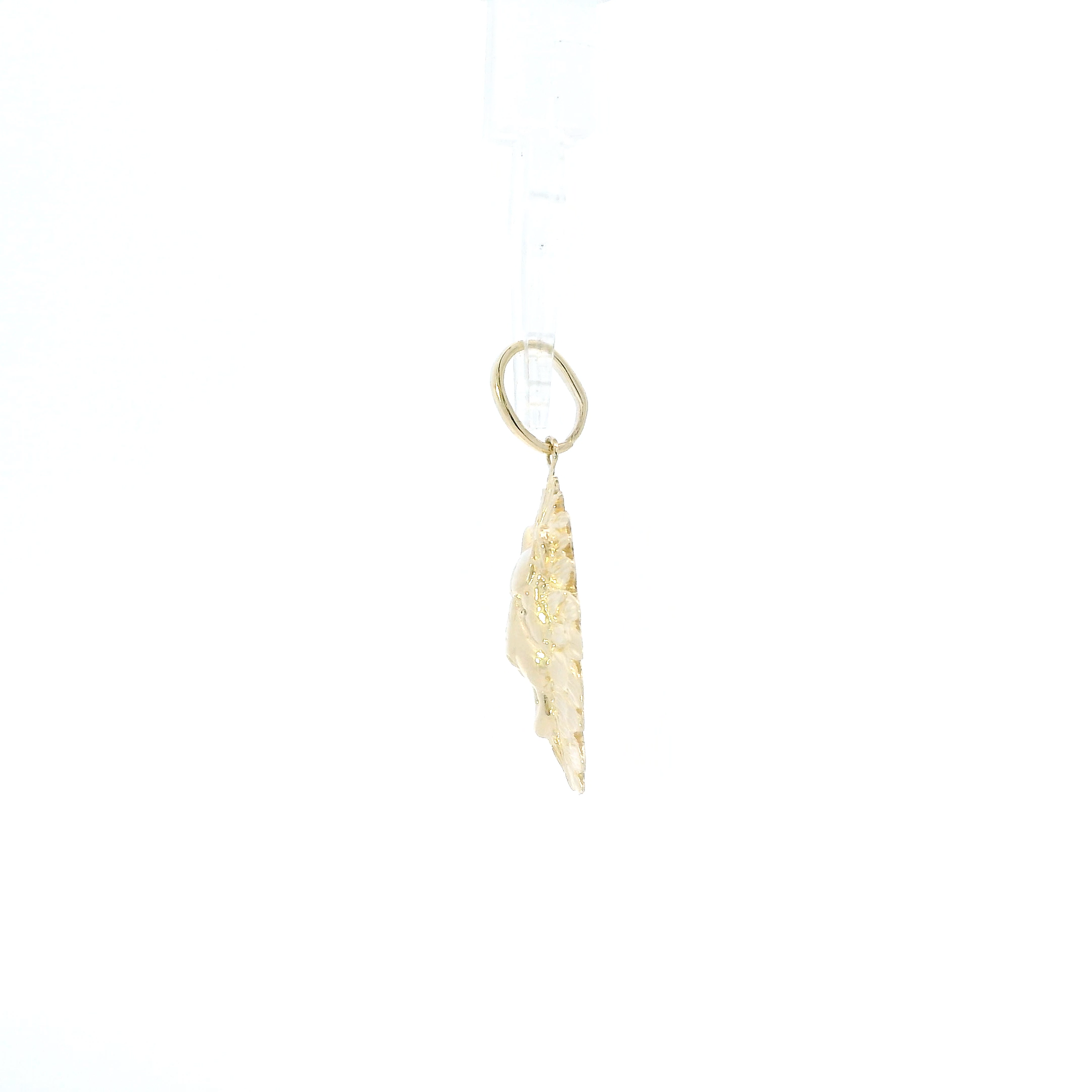 14K Yellow Gold Lion Head Pendant