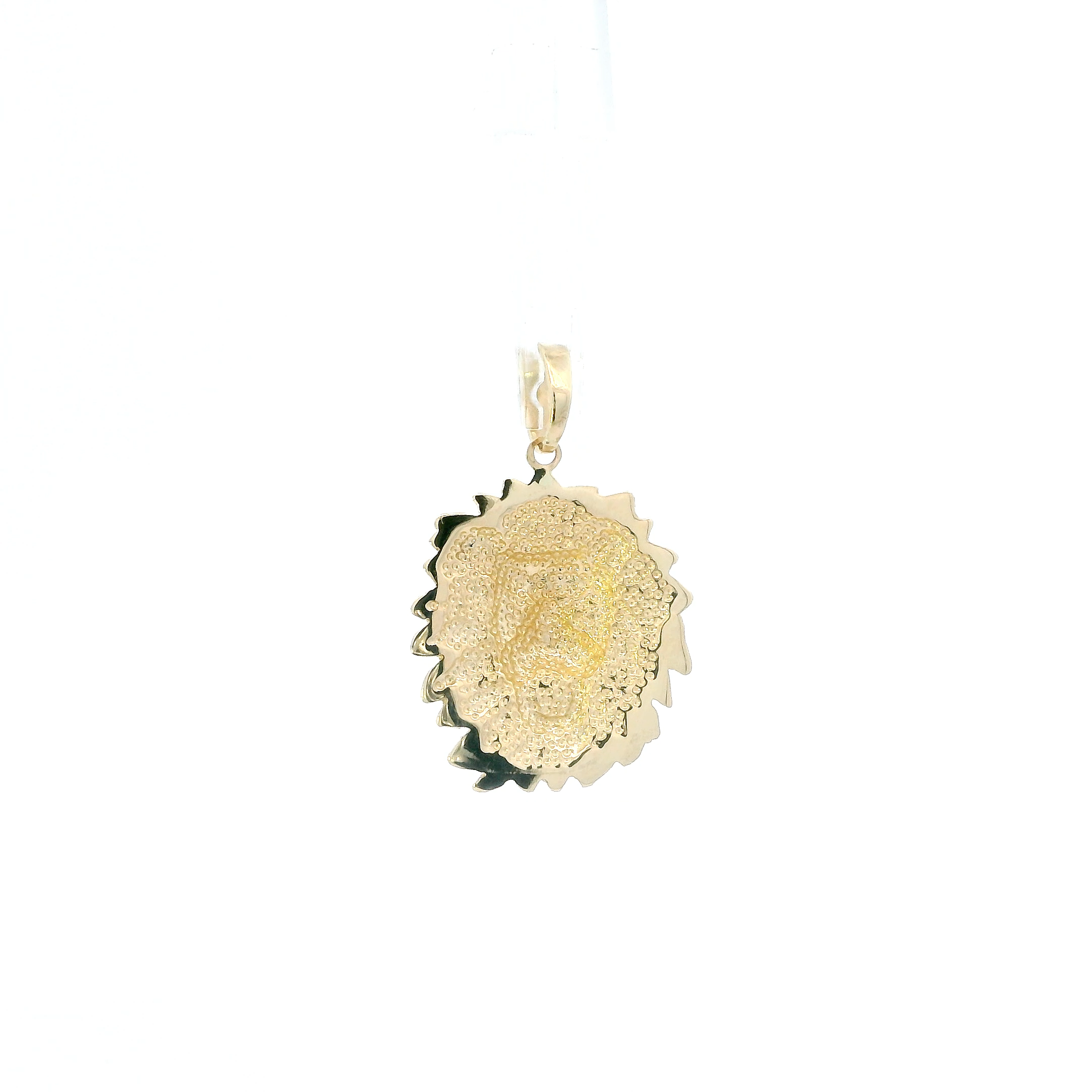 14K Yellow Gold Lion Head Pendant