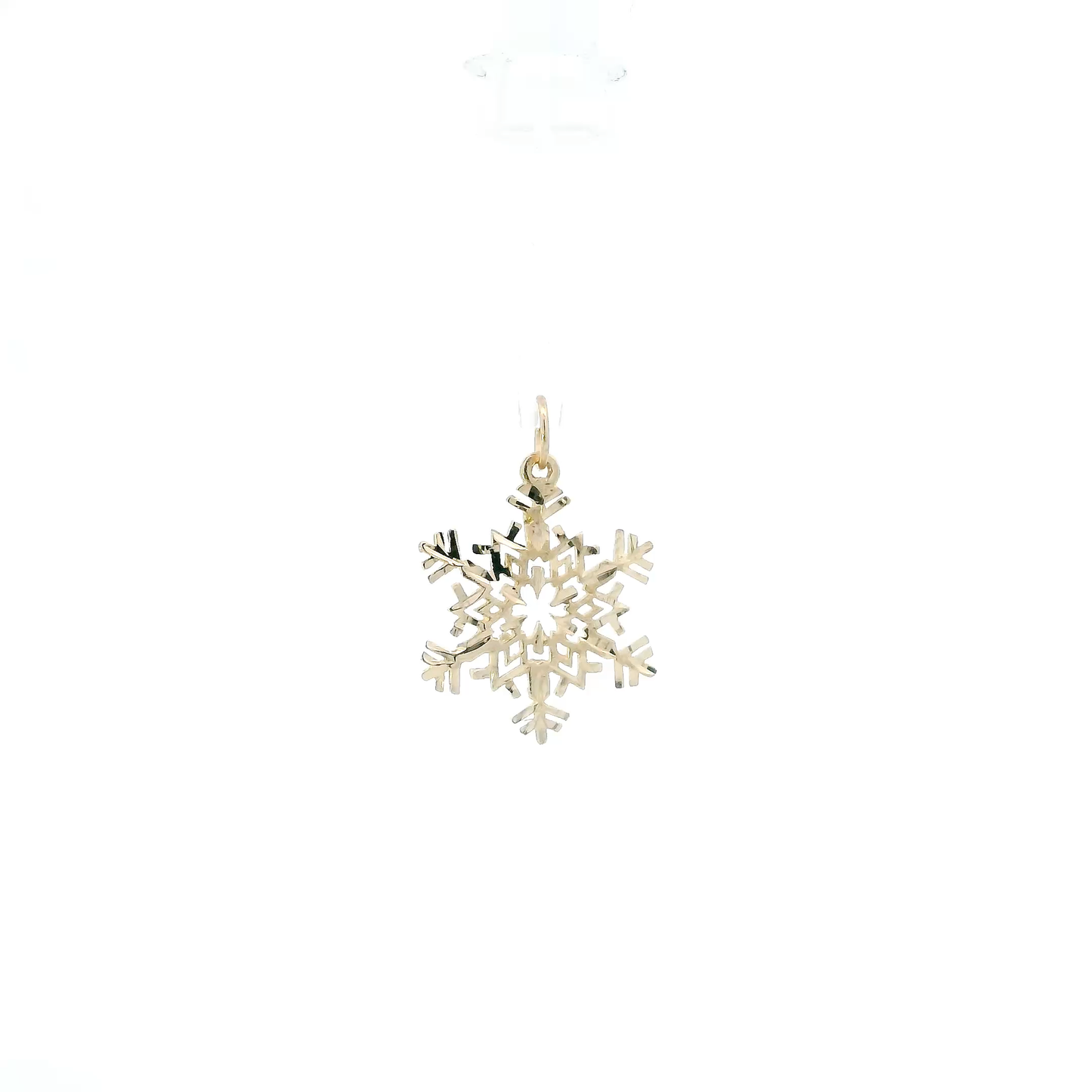 14K Yellow Gold Snowflake Pendant