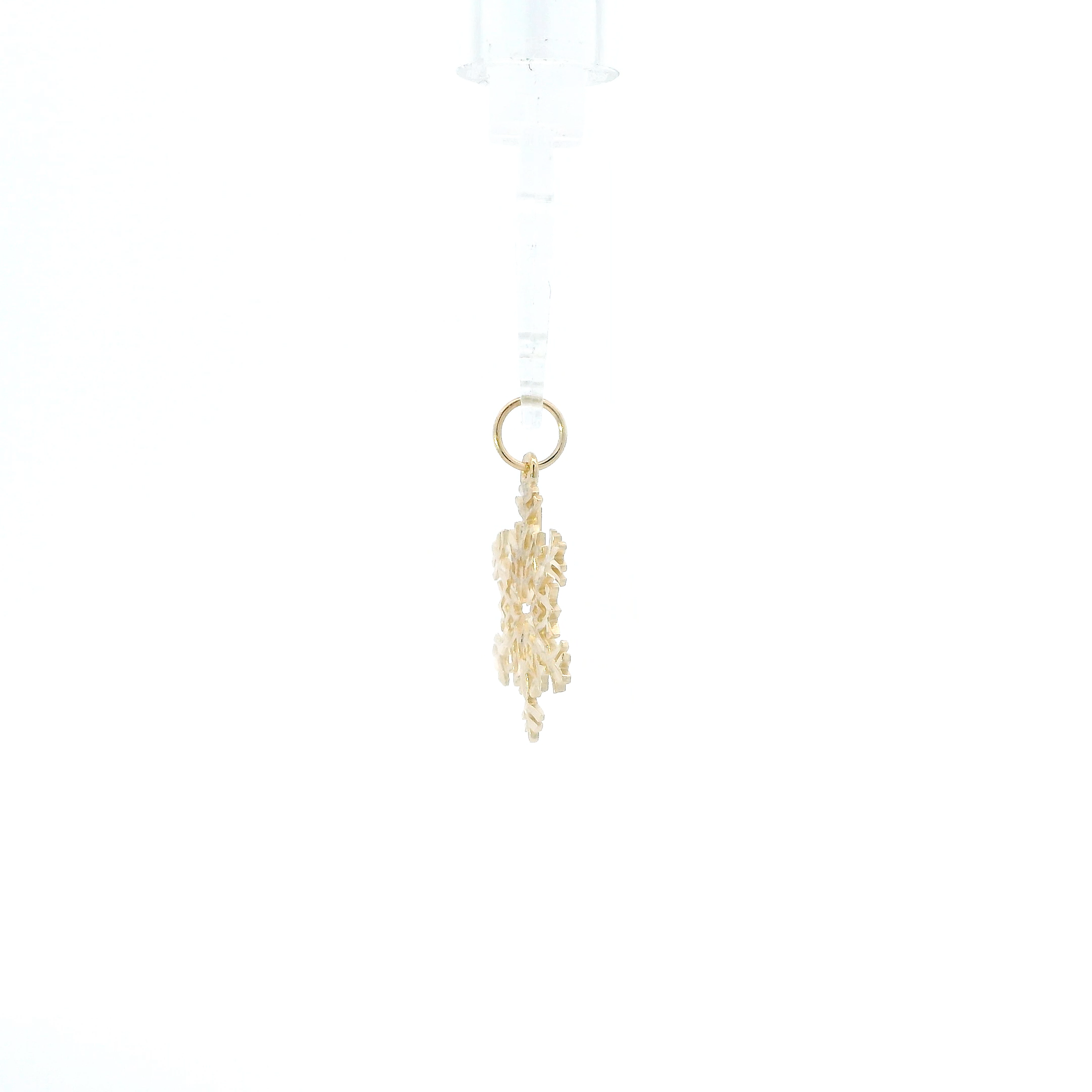 14K Yellow Gold Snowflake Pendant