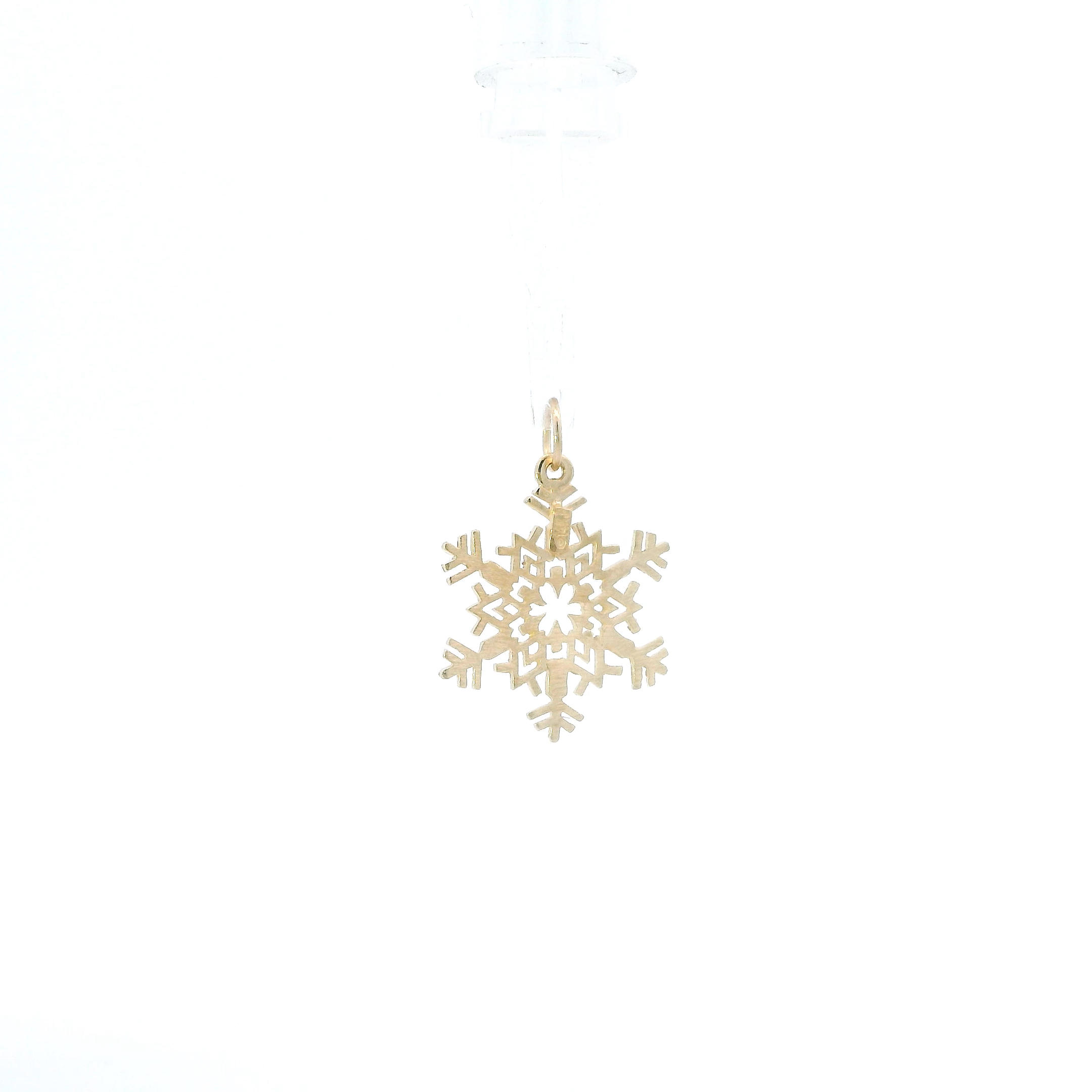 14K Yellow Gold Snowflake Pendant