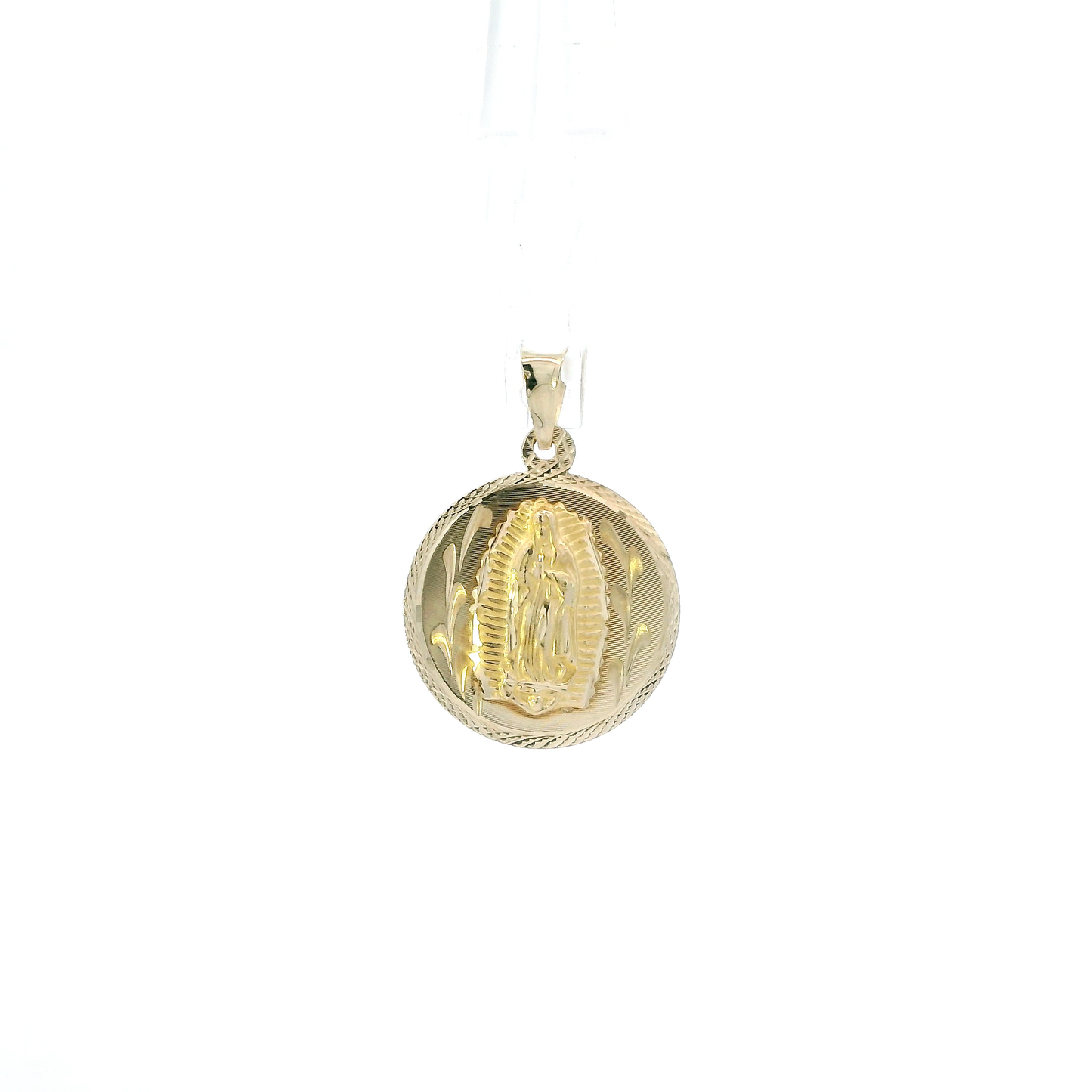 10K Yellow Gold Double Sided Religious Pendant