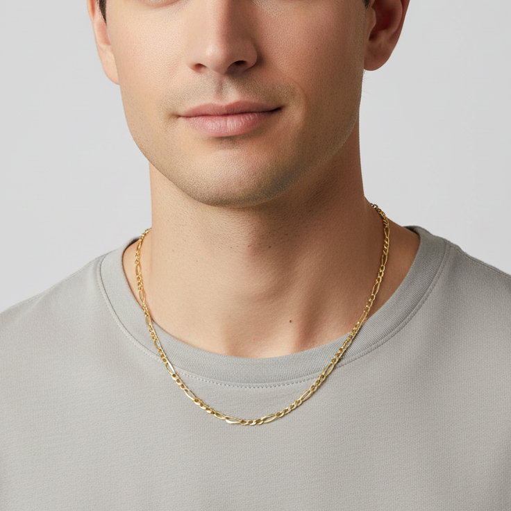 14K Yellow Gold 20" Figaro Chain