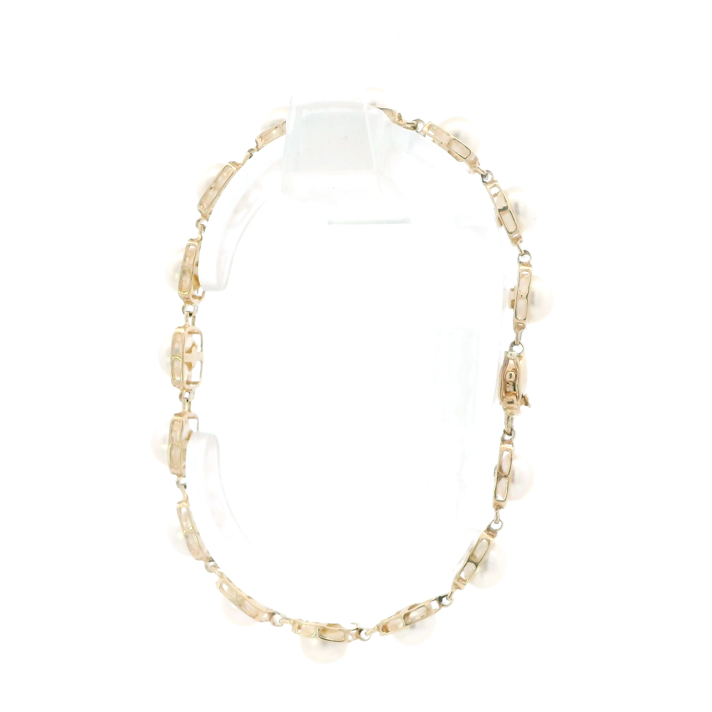 14K Yellow Gold 7" Pearl Bracelet
