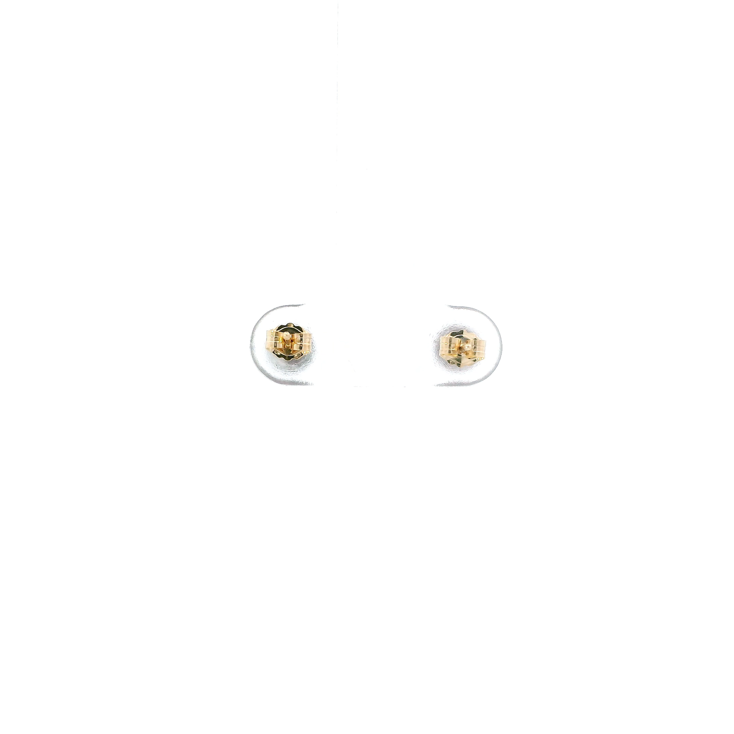 14K Yellow Gold Black Tahitian Pearl Stud Earrings