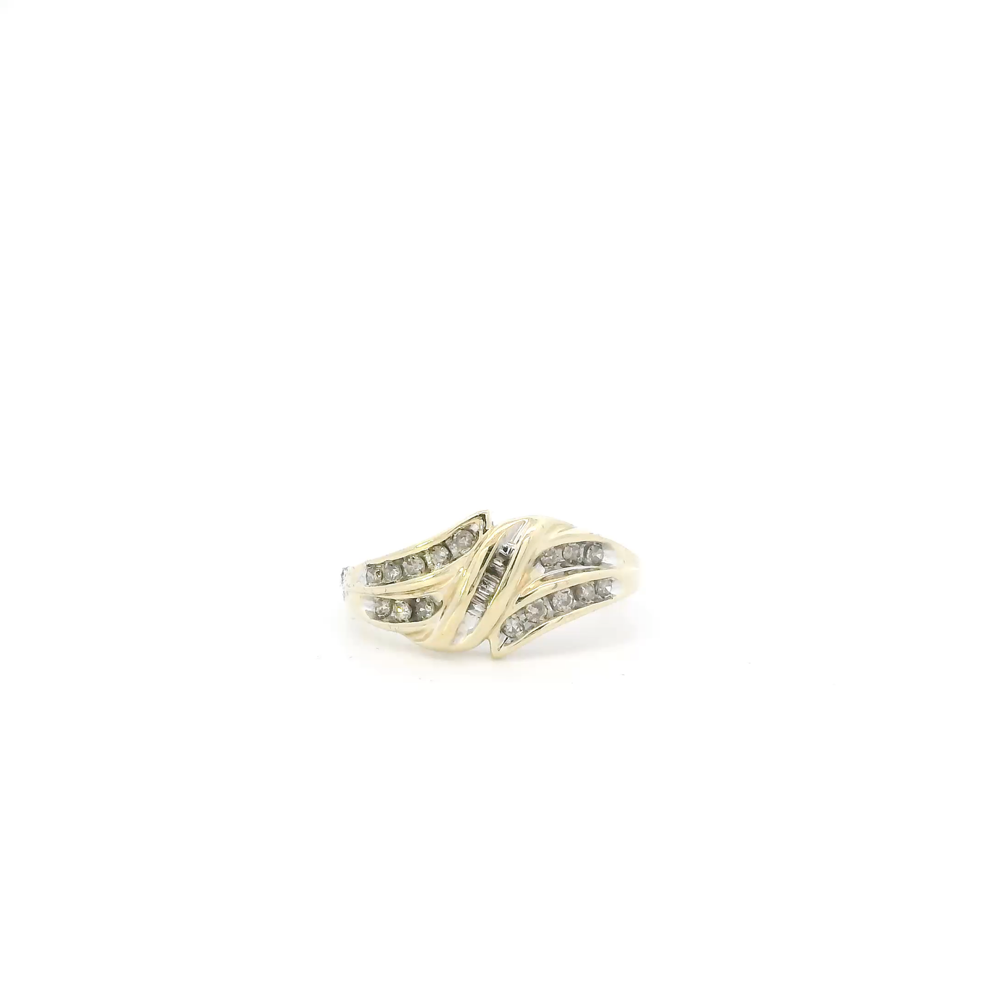 10K Yellow Gold Diamond Womens Ring