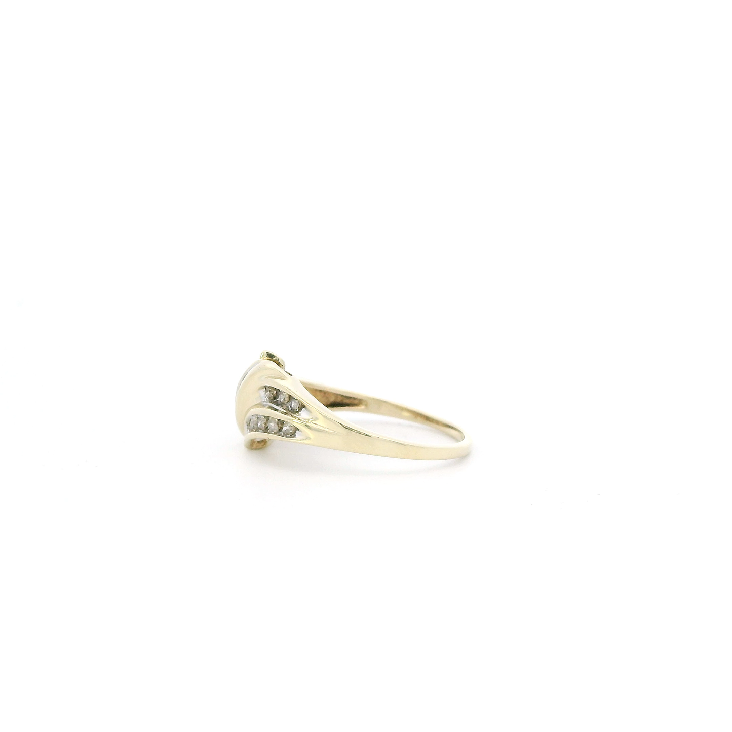 10K Yellow Gold Diamond Womens Ring