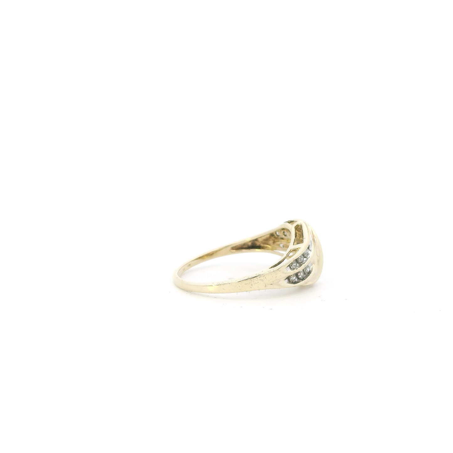 10K Yellow Gold Diamond Womens Ring
