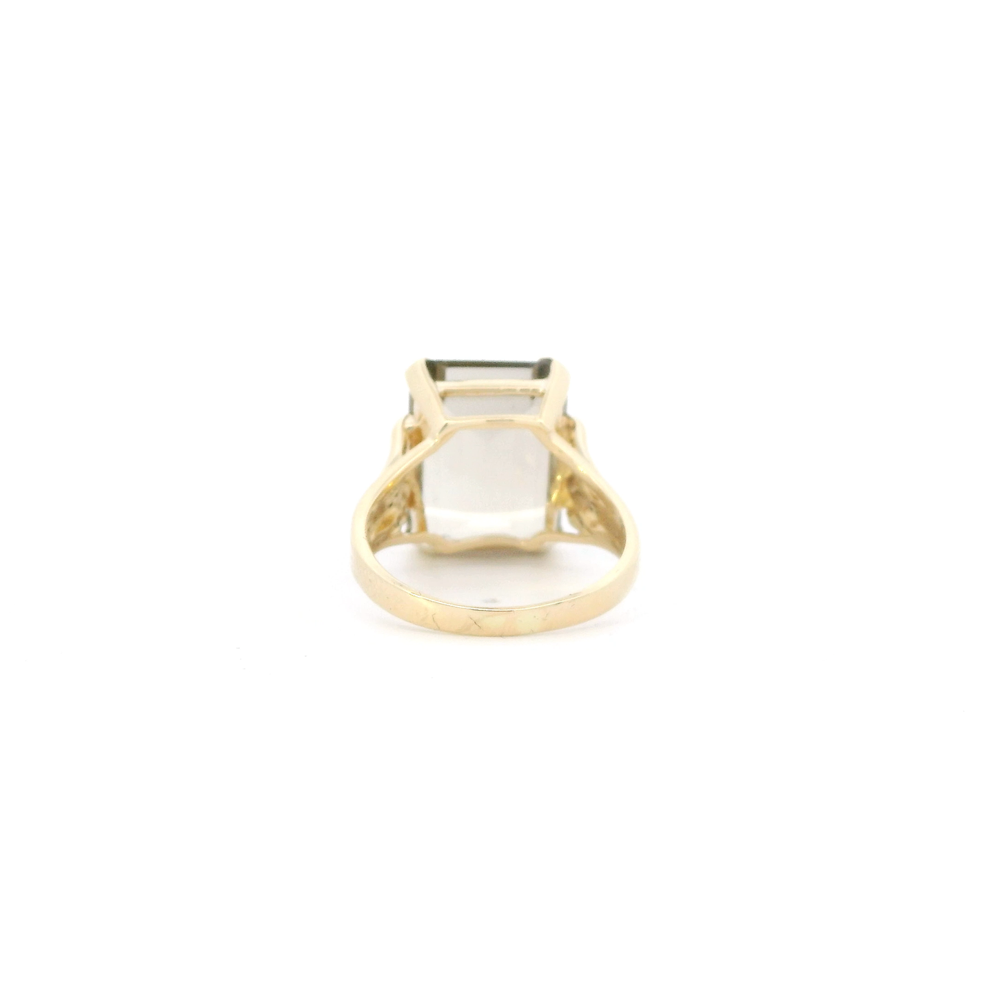 10K Yellow Gold Smokey Citrine Womens Ring