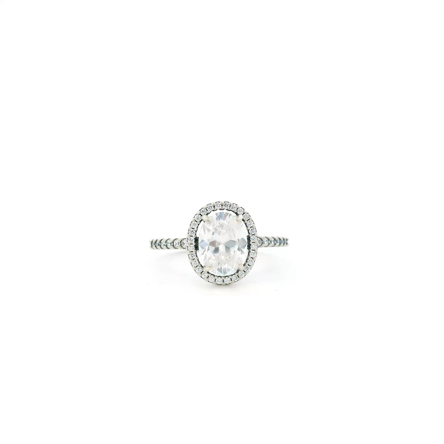 Pandora Sterling Silver Halo Statement Womens Ring