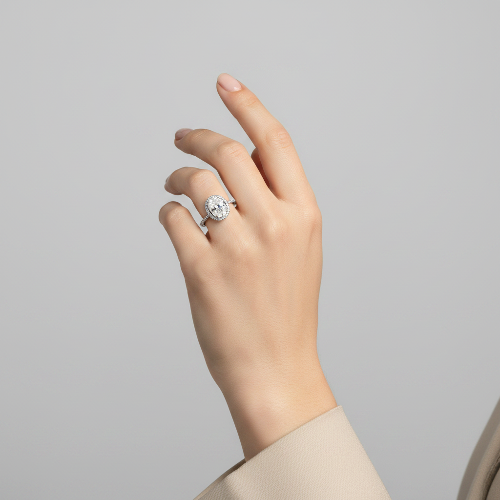 Pandora Sterling Silver Halo Statement Womens Ring