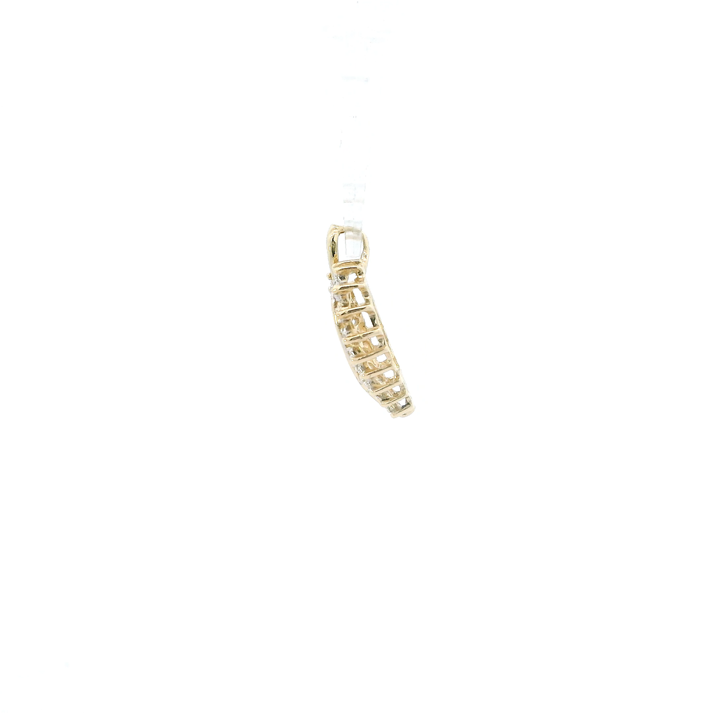 10K Yellow & White Gold Diamond Heart Pendant - 0.01ct