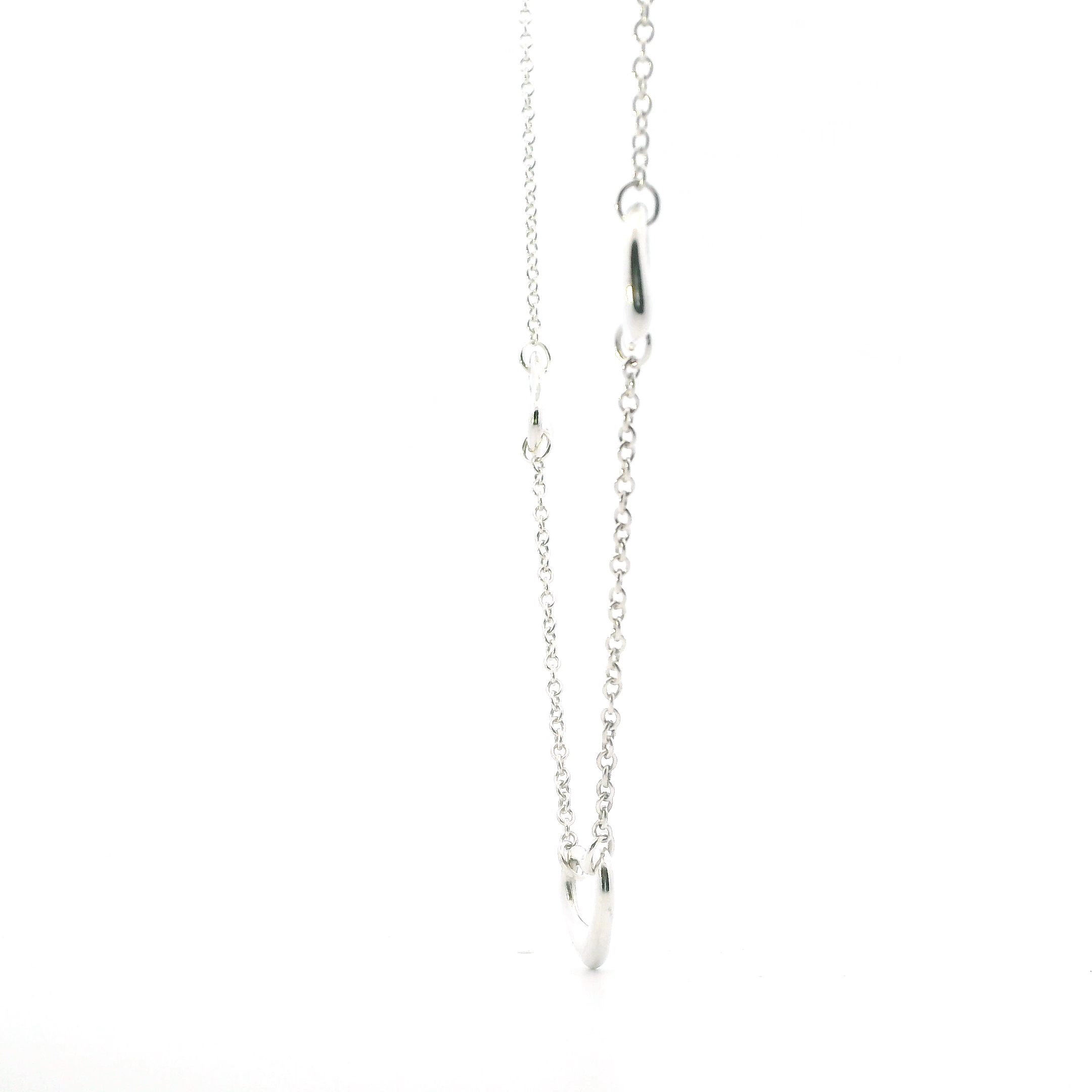 Silver Tiffany And Co Elsa Petretti 3 Hearts Necklace