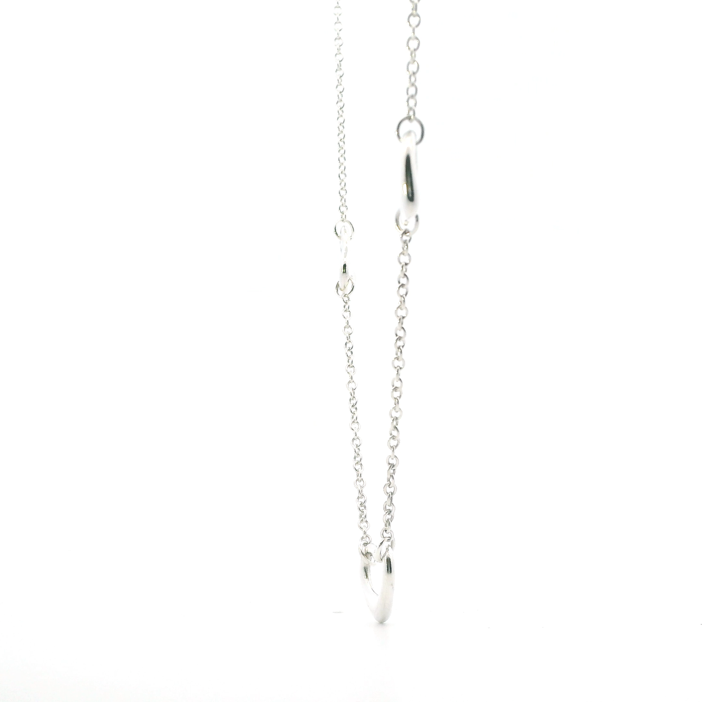 Silver Tiffany And Co Elsa Petretti 3 Hearts Necklace