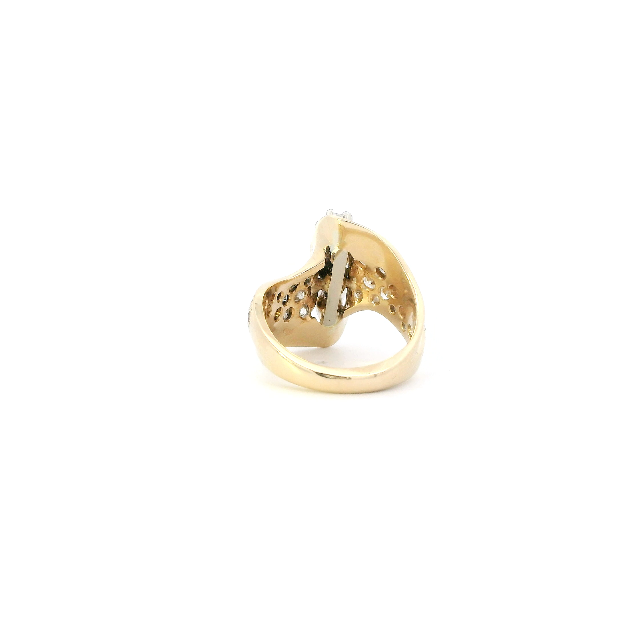 14K Yellow Gold Diamond Womens Ring - 1.78ct