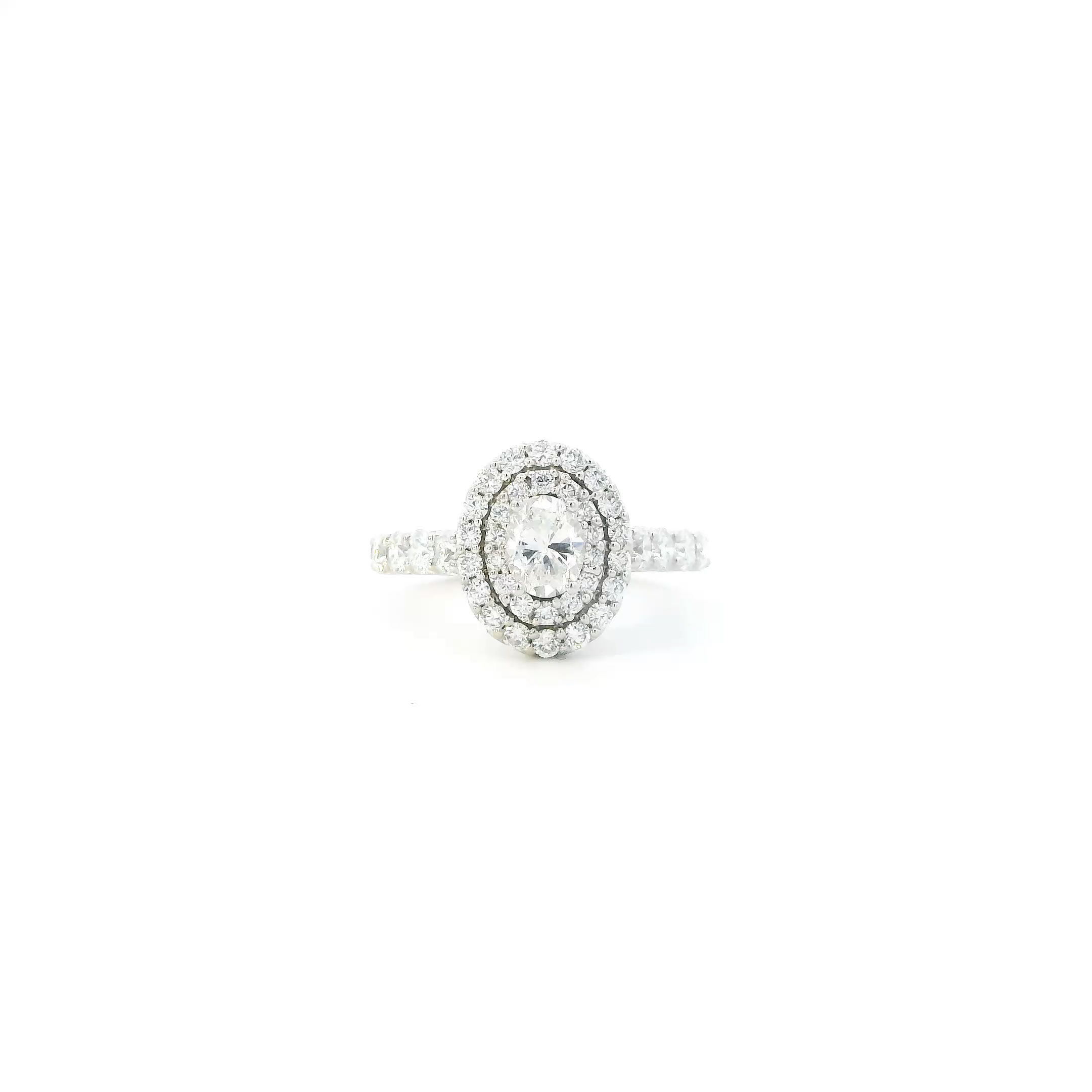 14K White Gold Lab Grown Diamond Womens Ring - 1.52ct
