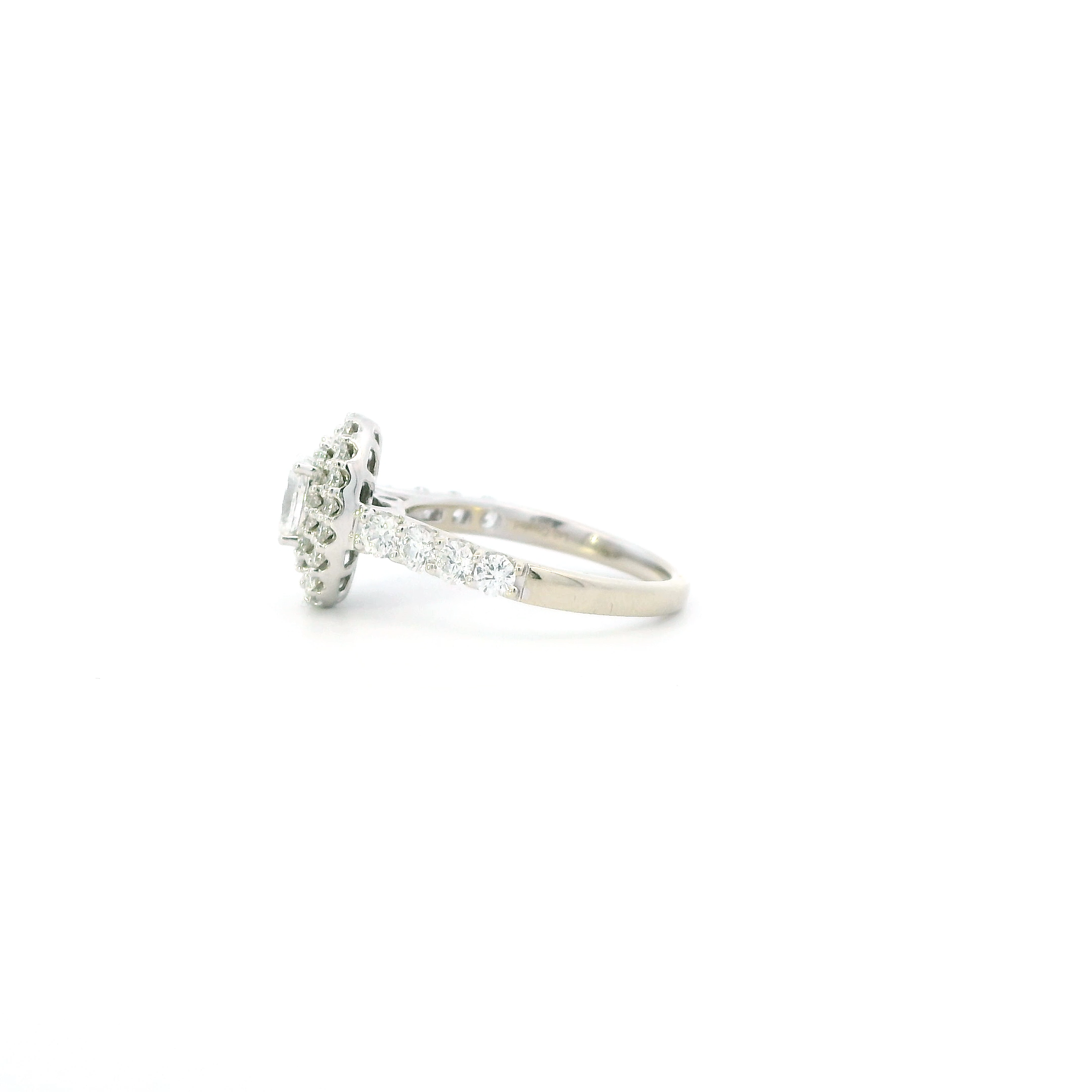 14K White Gold Lab Grown Diamond Womens Ring - 1.52ct