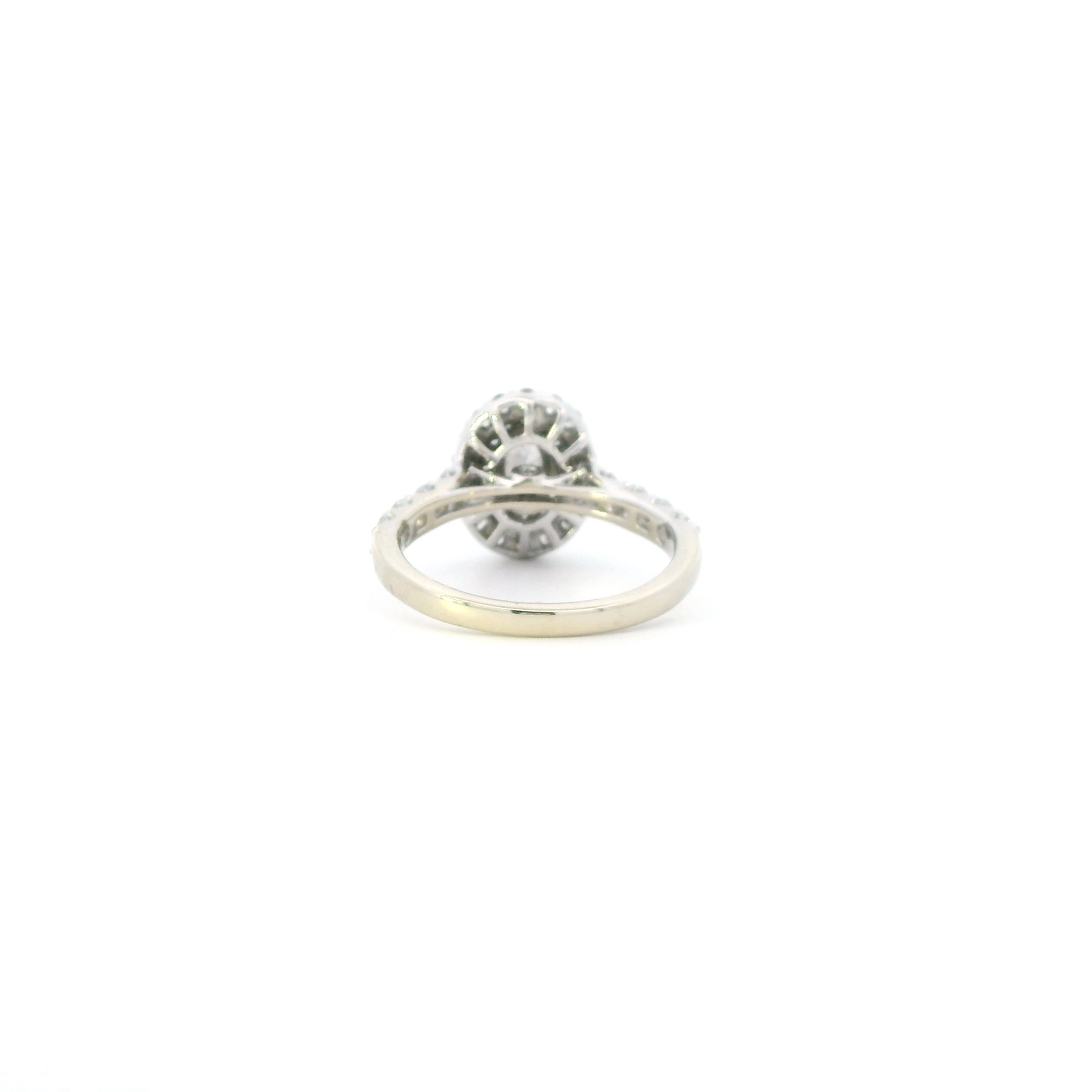 14K White Gold Lab Grown Diamond Womens Ring - 1.52ct