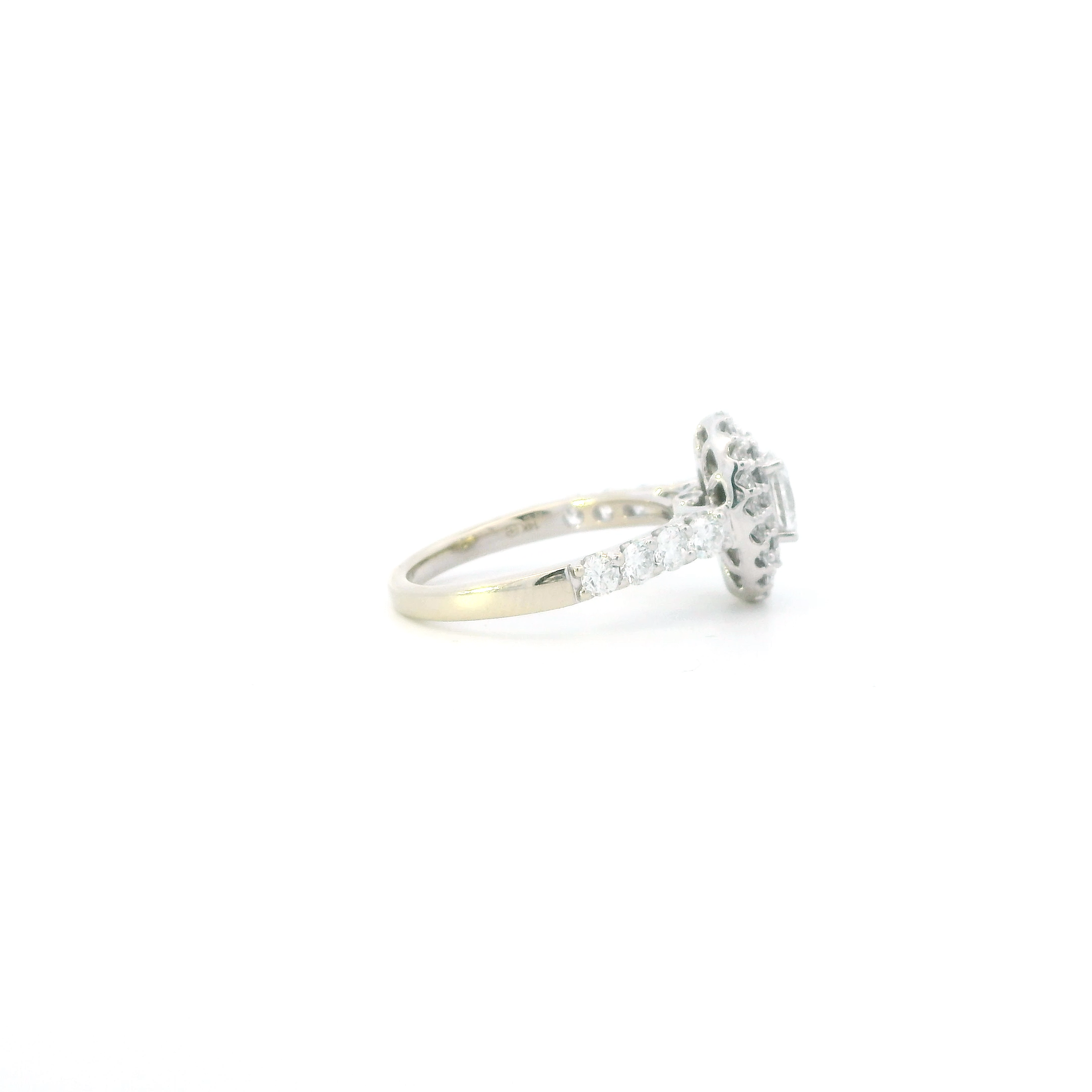 14K White Gold Lab Grown Diamond Womens Ring - 1.52ct