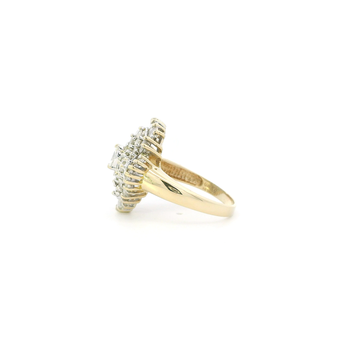 14K Yellow Gold Diamond Womens Ring - 0.77ct