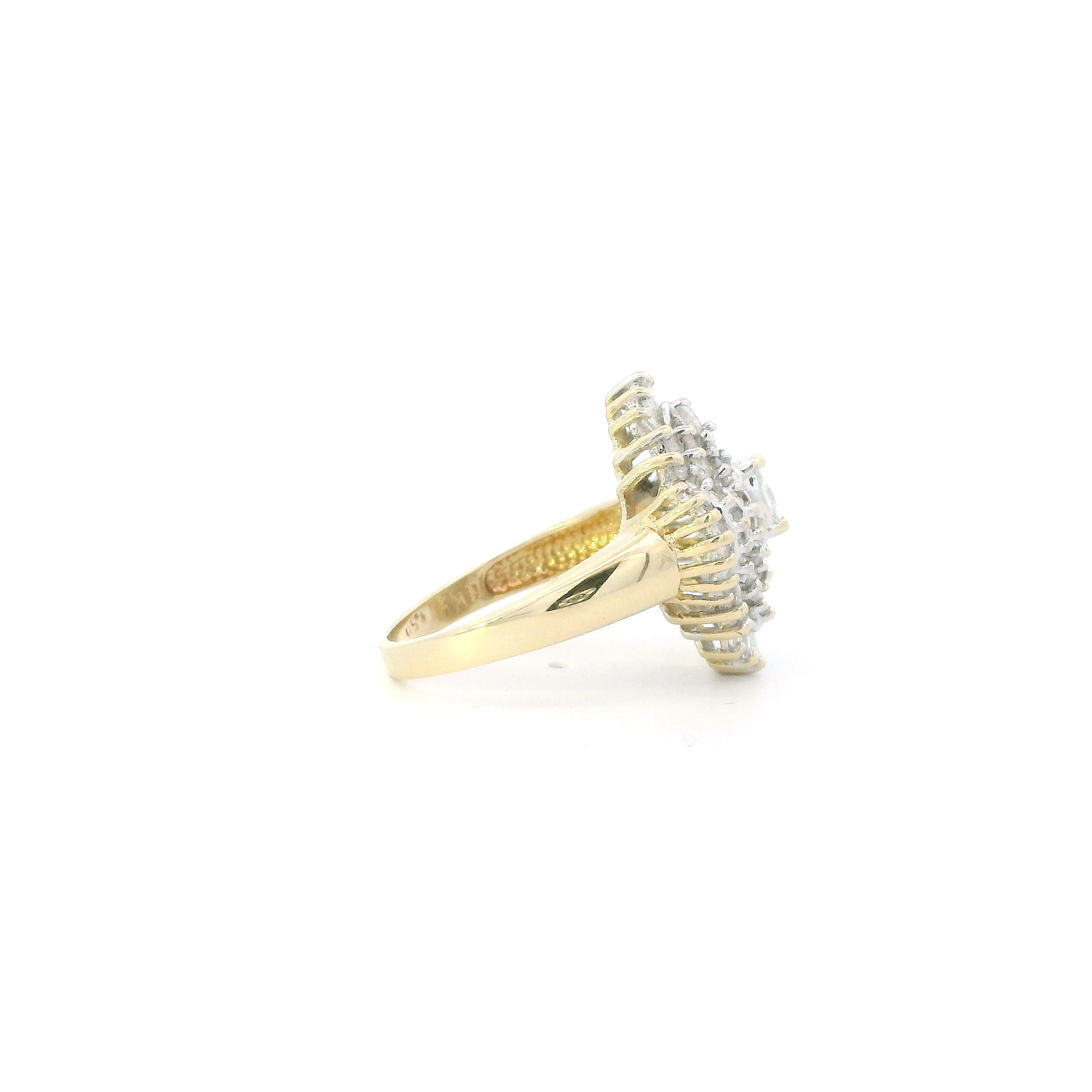 14K Yellow Gold Diamond Womens Ring - 0.77ct
