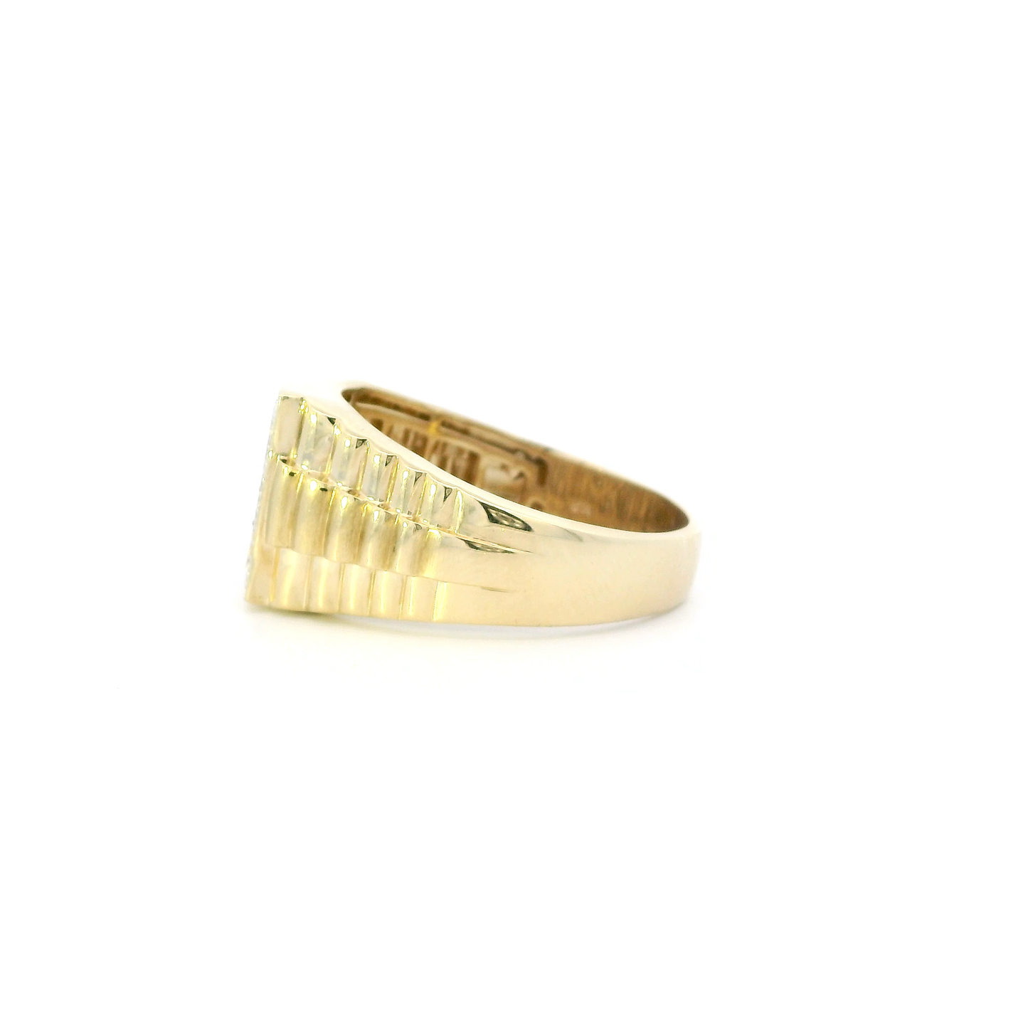 10K Yellow Gold Brown & Regular Diamond Rolex Ring - 0.96ct