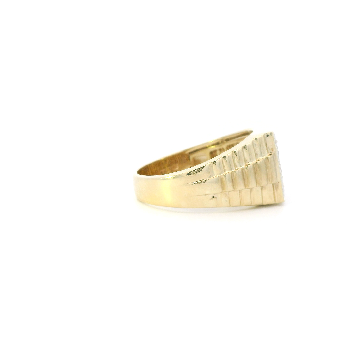 10K Yellow Gold Brown & Regular Diamond Rolex Ring - 0.96ct