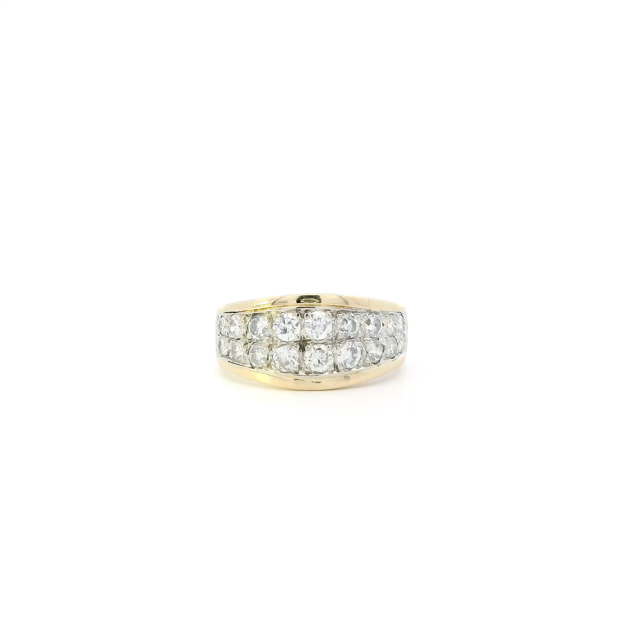 14K Yellow Gold Diamond Womens Ring - 1.15ct