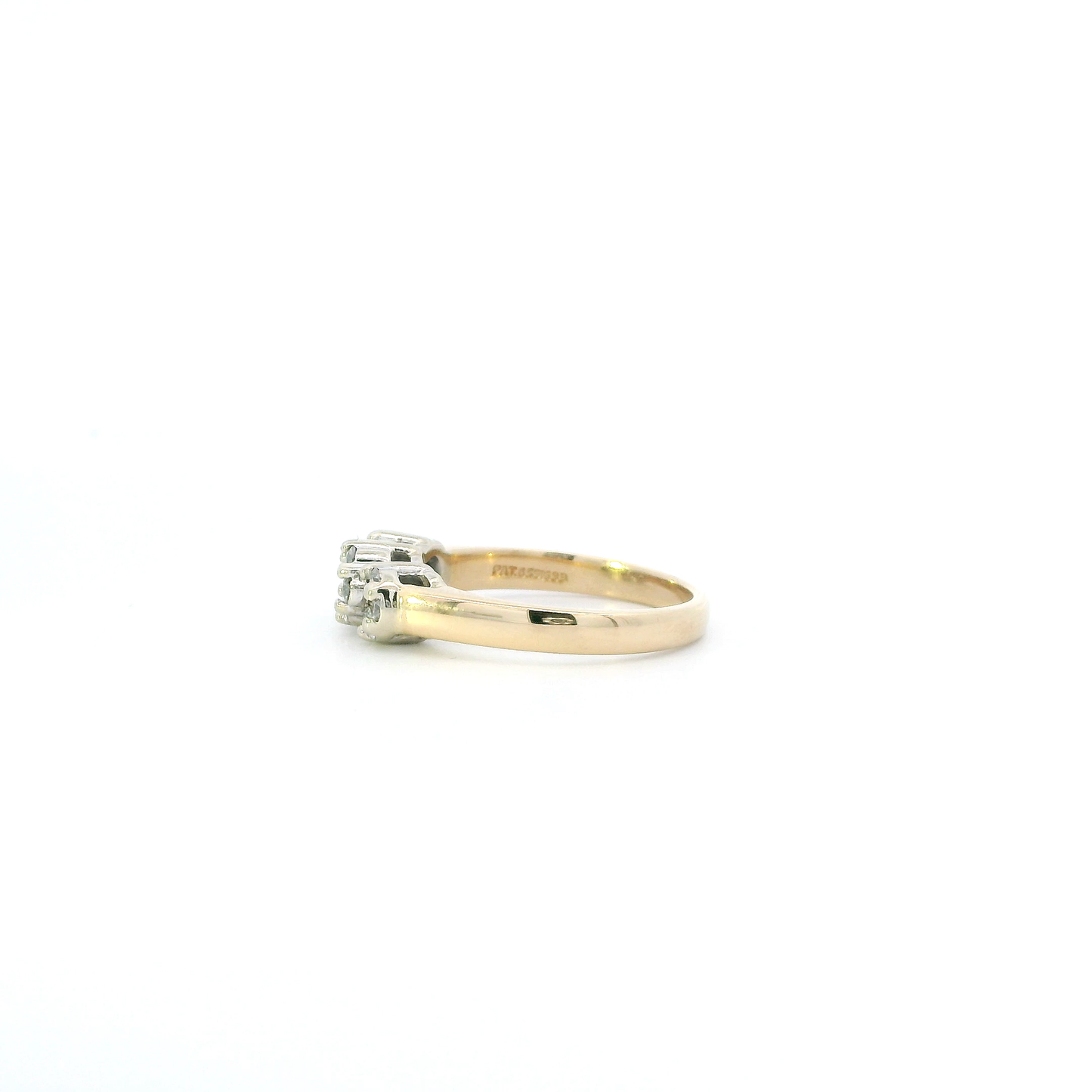 14K Yellow Gold Diamond Flower Cluster Womens Ring - 0.50ct