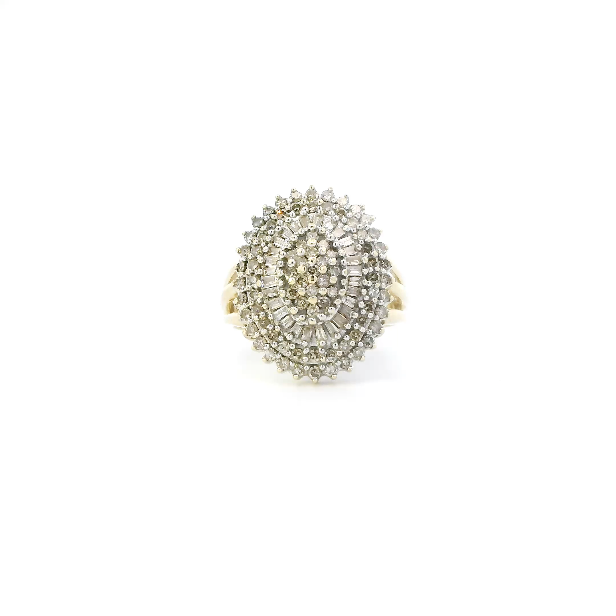 10K Yellow Gold Diamond Womens Ring