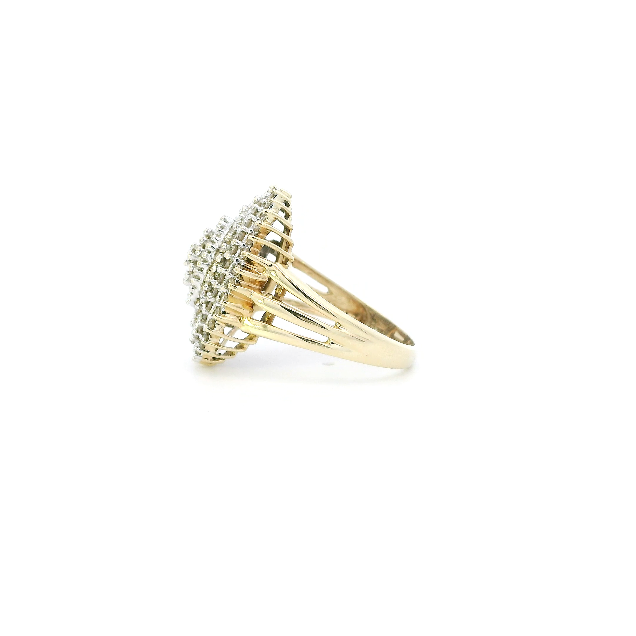 10K Yellow Gold Diamond Womens Ring