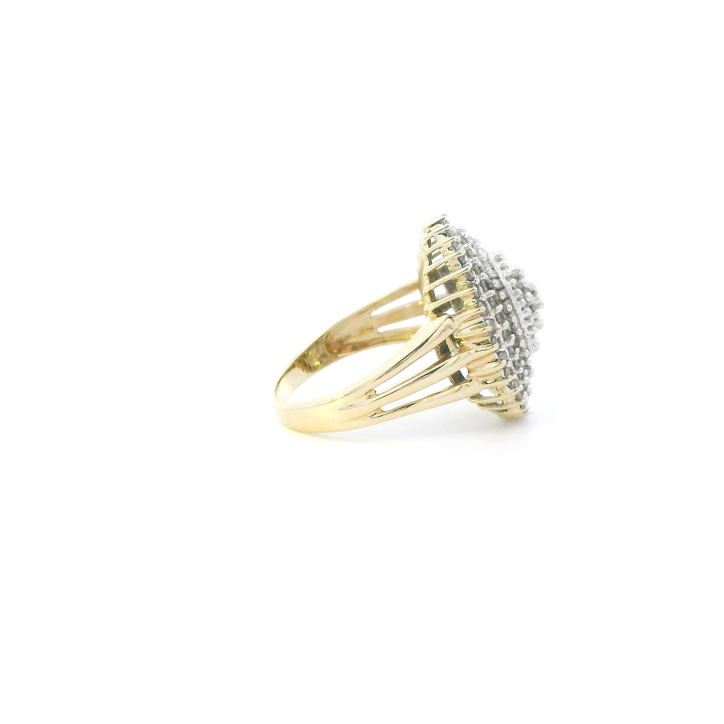 10K Yellow Gold Diamond Womens Ring