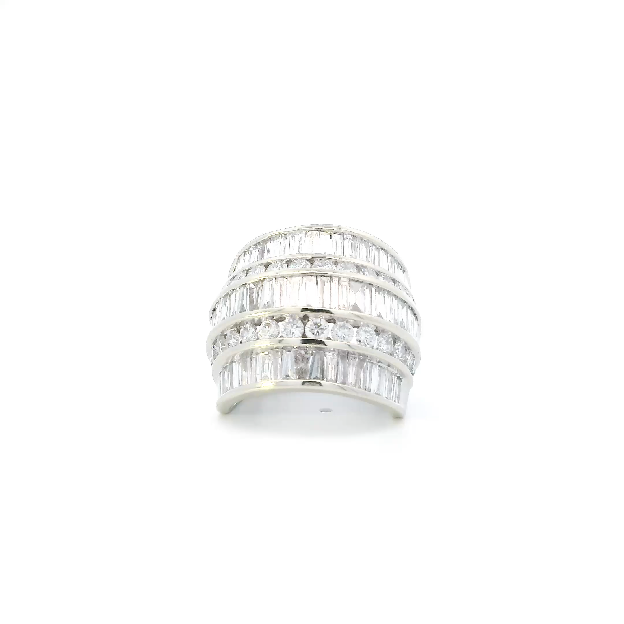 10K White Gold Lab Diamond Womens Ring - 4.00ct
