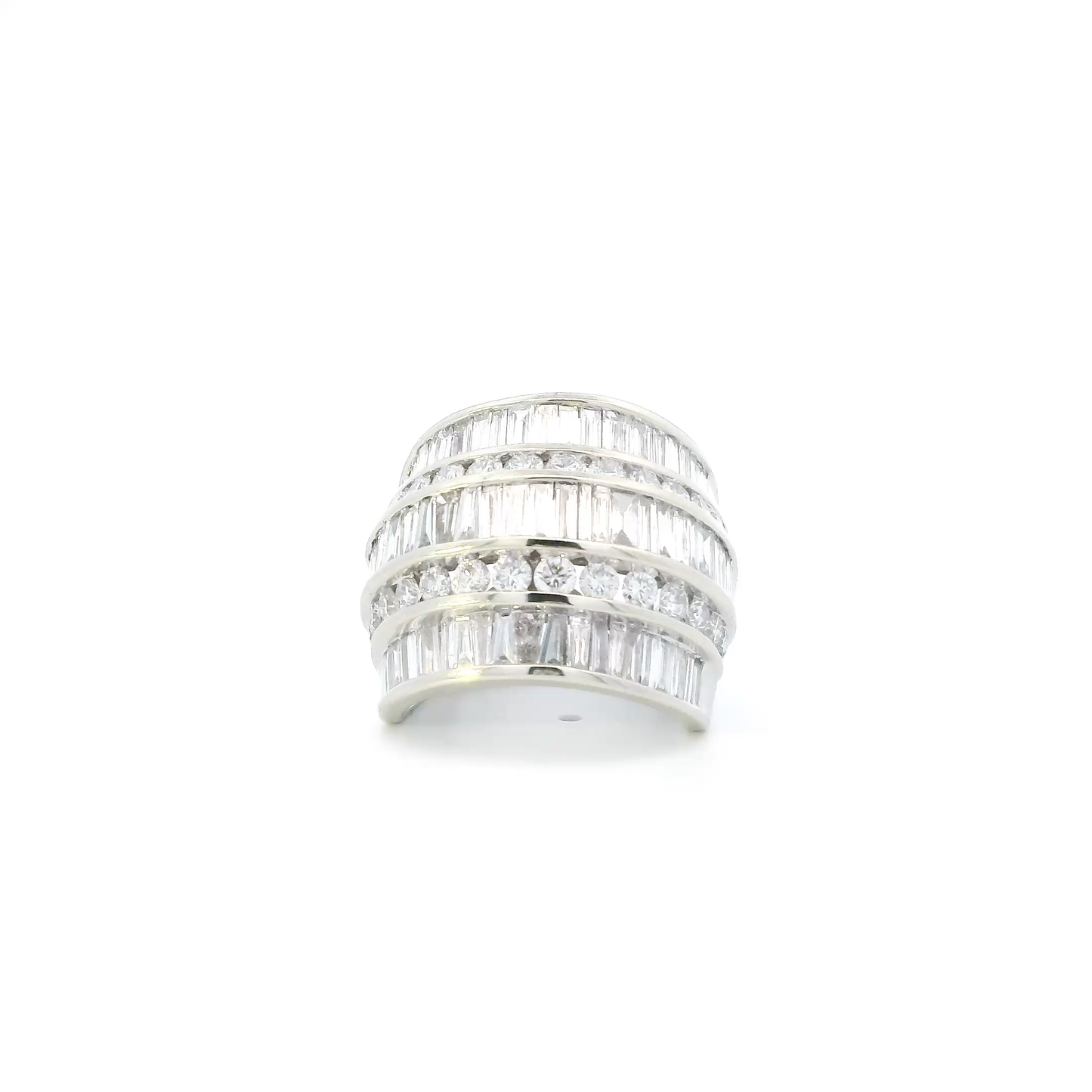 10K White Gold Lab Diamond Womens Ring - 4.00ct