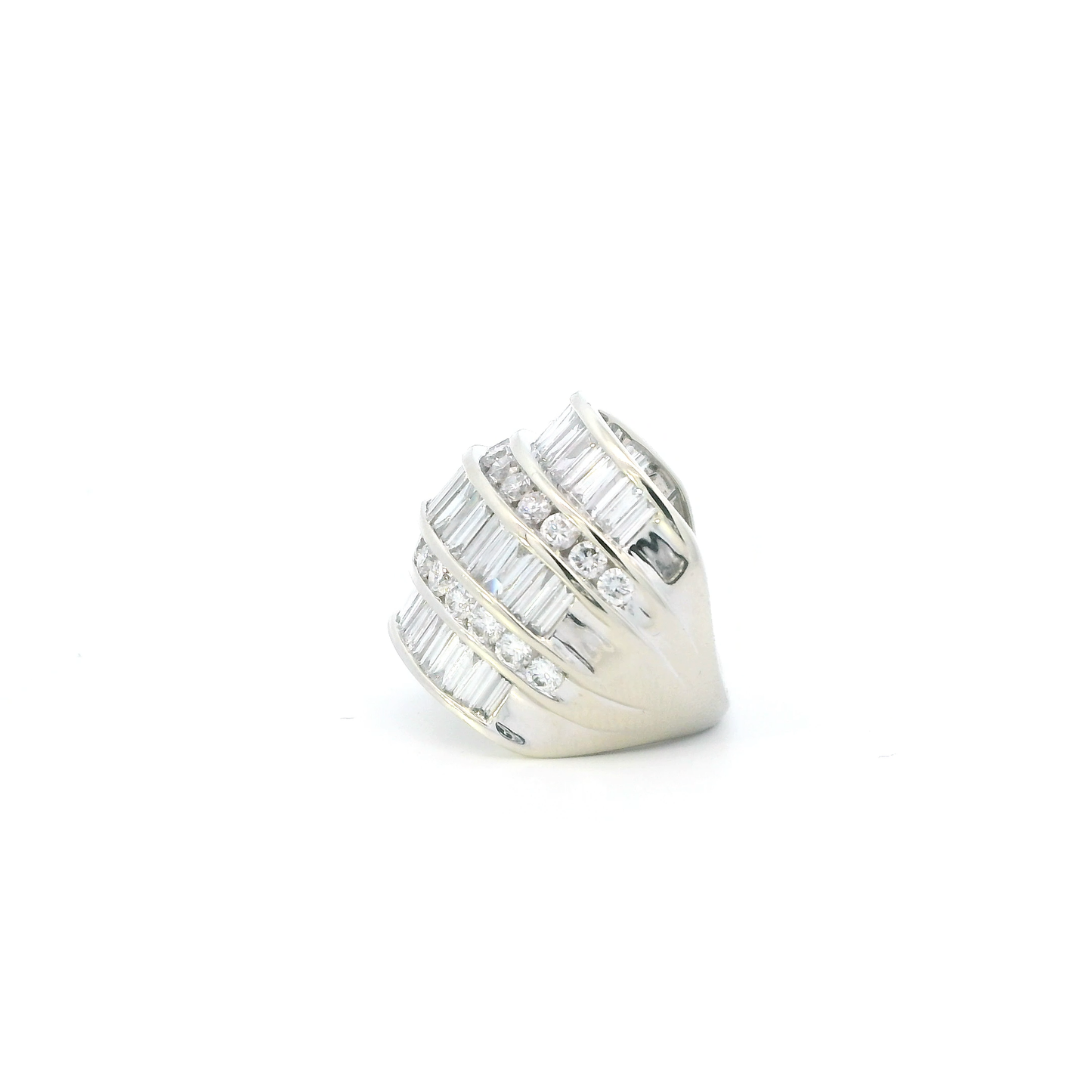 10K White Gold Lab Diamond Womens Ring - 4.00ct