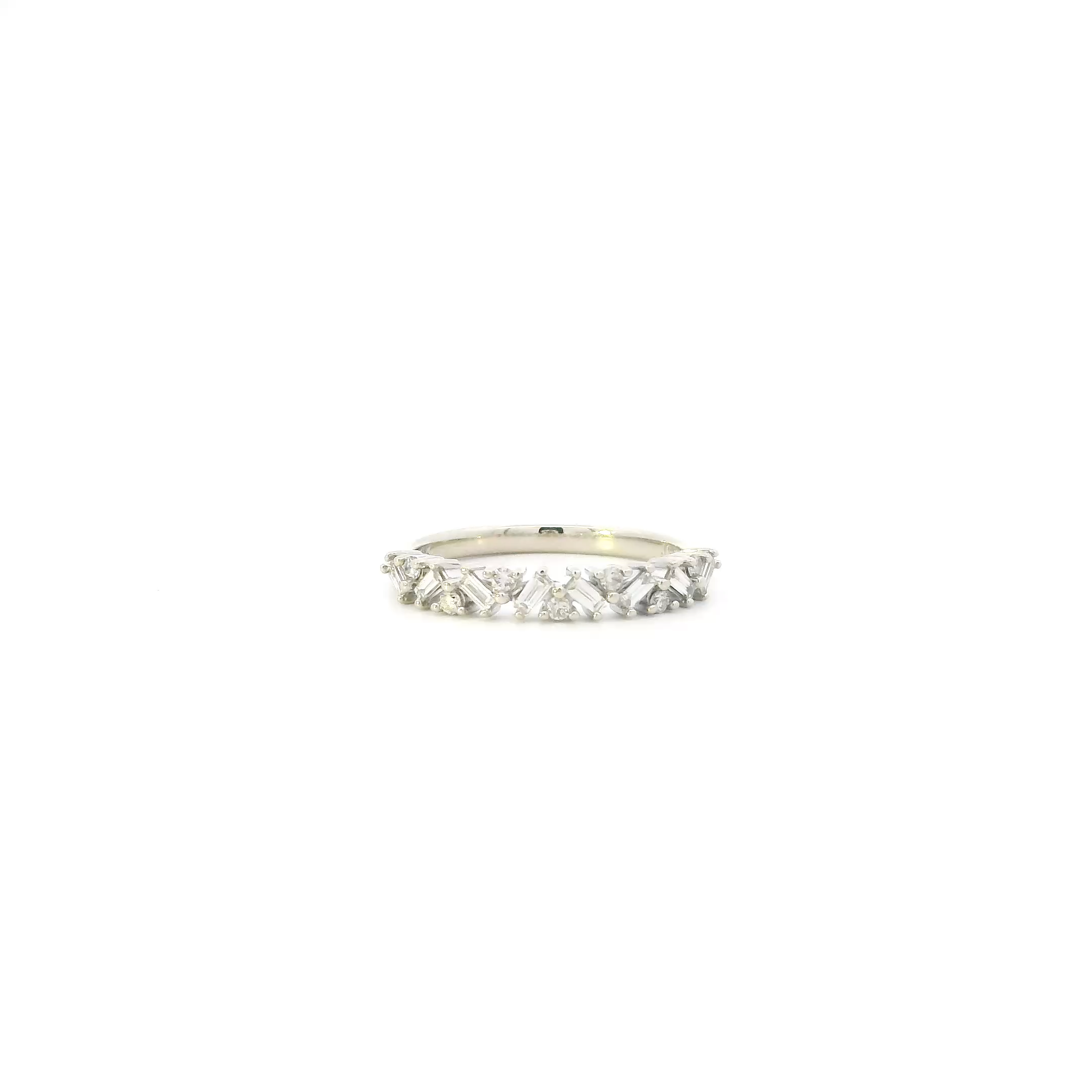 10K White Gold Diamond Womens Ring - 0.07ct