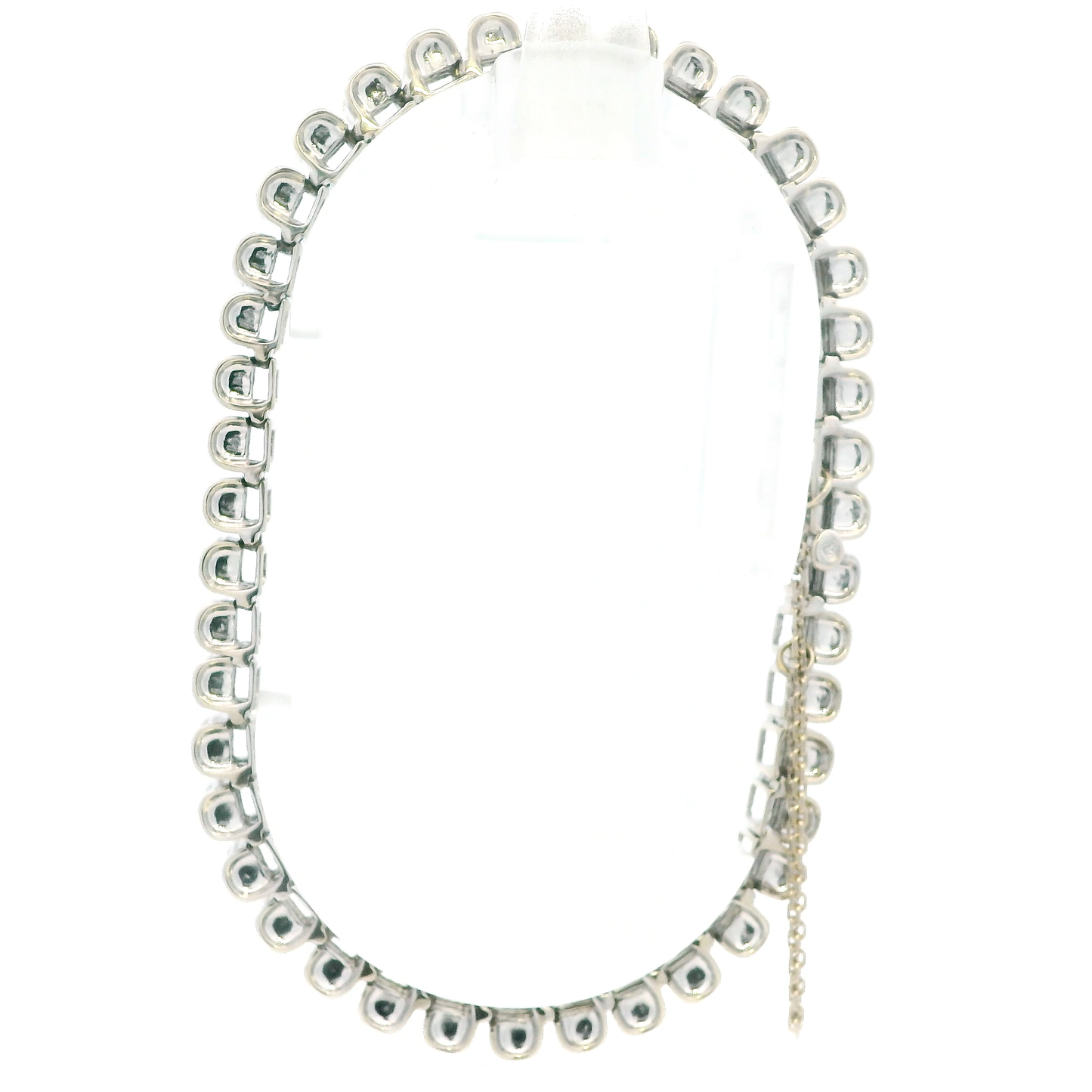 14K White Gold 7" Diamond Bracelet - 3.90ct