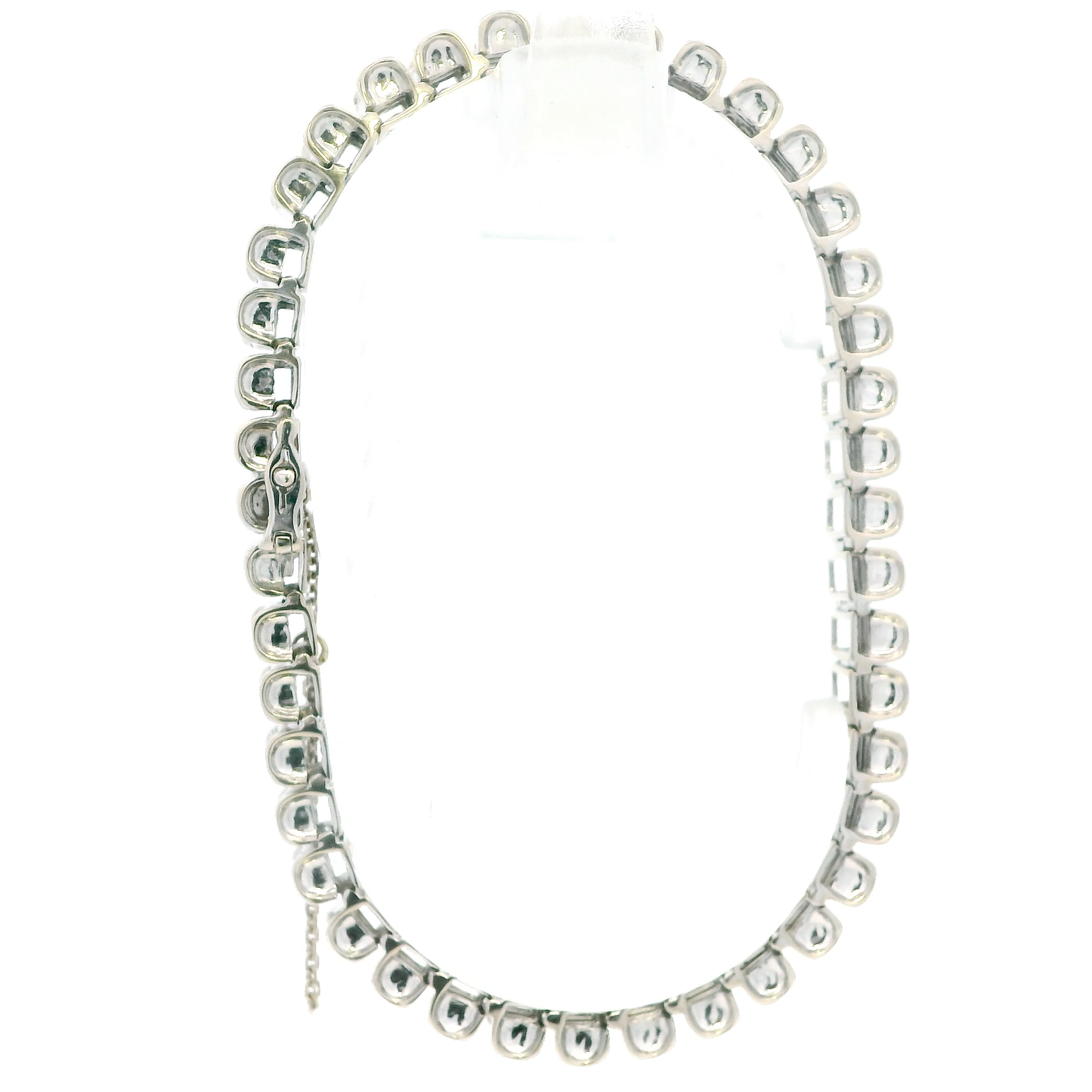 14K White Gold 7" Diamond Bracelet - 3.90ct