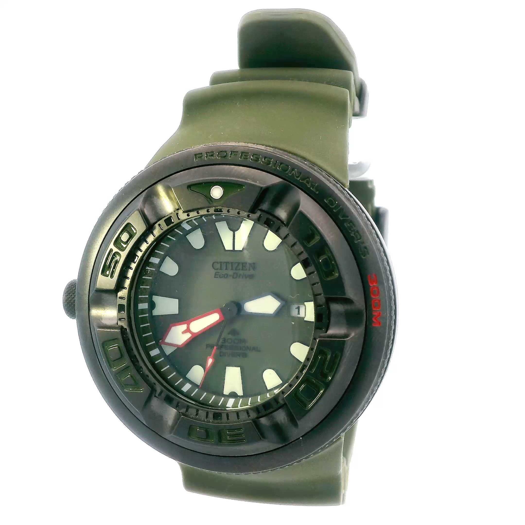 Citizen Professional Diver Marin Green Mens Wristwatch - BJ8057