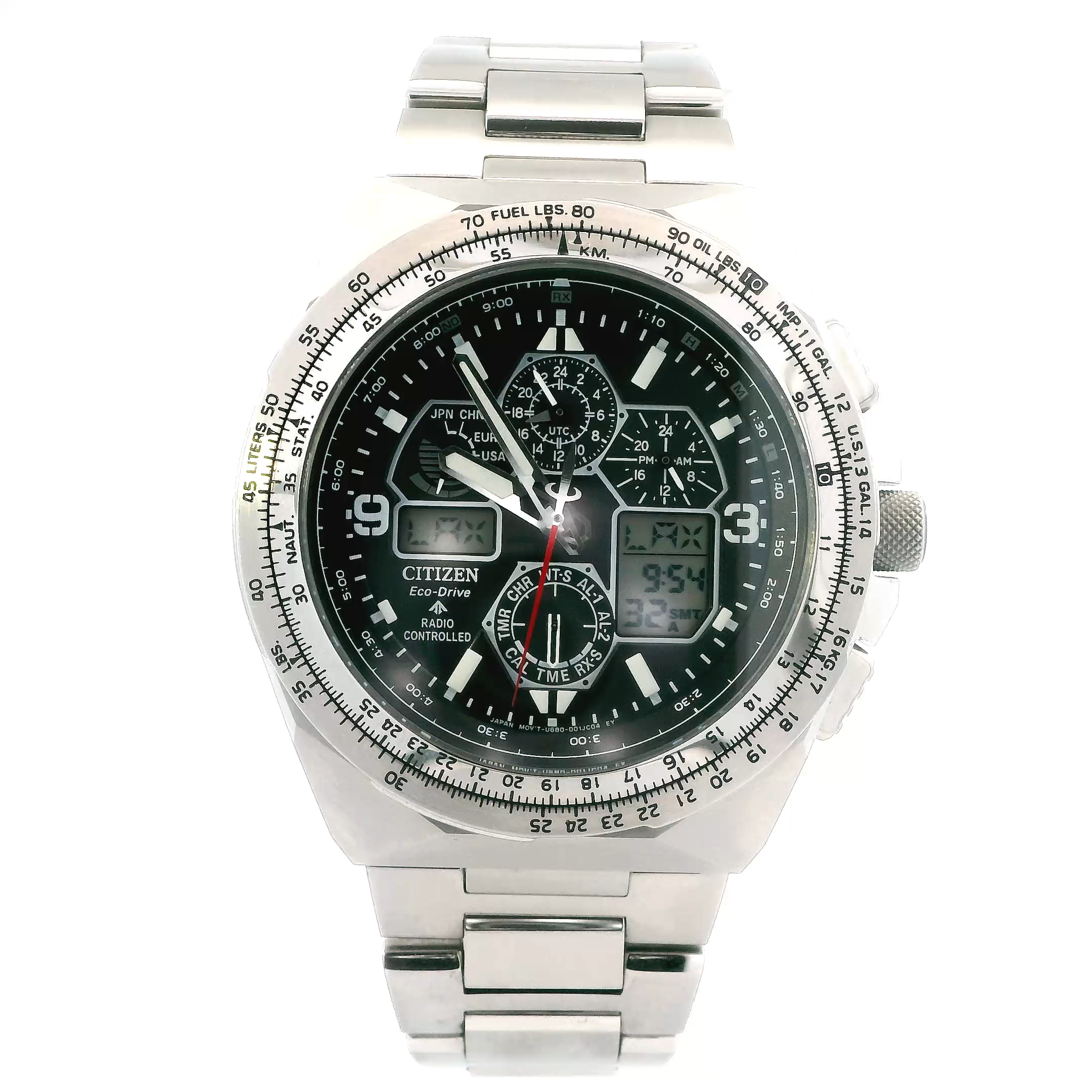 Citizen Eco Drive Radio Controlled Steel Mens Wristwatch - 3N2370751